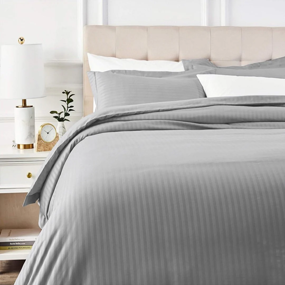 Sonive Deluxe Mikrofaser Bettbezug-Set mit Kissenbezug – Bettwäsche 135x200cm/Pillowcase 50x80cm, Dunkelgrau - Image 4