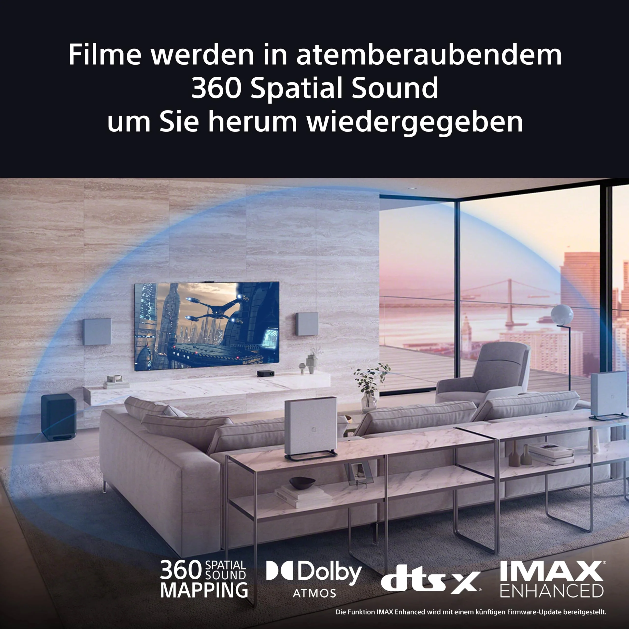 Sony BRAVIA Theatre Quad - Home Entertainment-System mit Vier kabellosen Lautsprechern, 360 Spatial Sound Mapping, Klangfeldoptimierung, 3-Wege-Lautsprecher, Dolby Atmos/DTS:X - Image 4