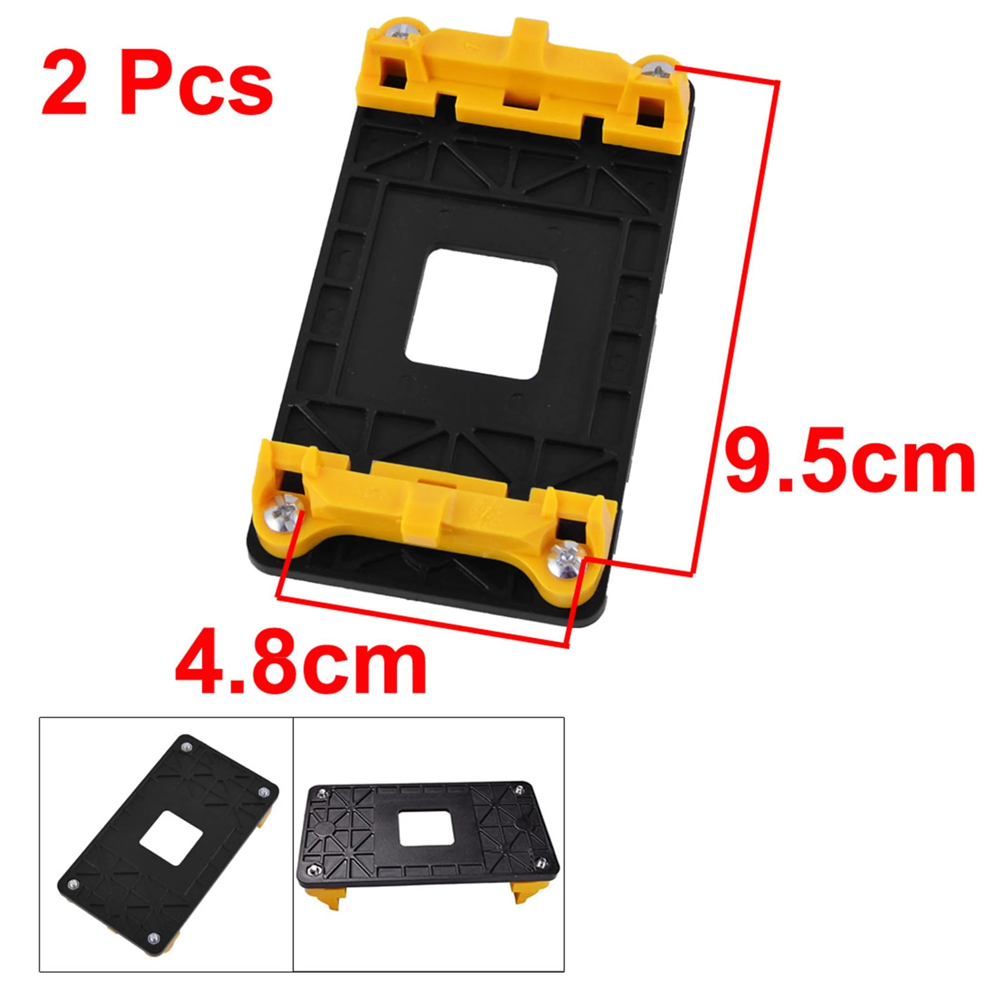 sourcing map 2 Stück AMD CPU Lüfterhalterung Basis Motherboard Back Plate Stand Holder für AM2 AM2+ AM3 AM3+ FM1 FM2 Sockel, Gelb - Image 4