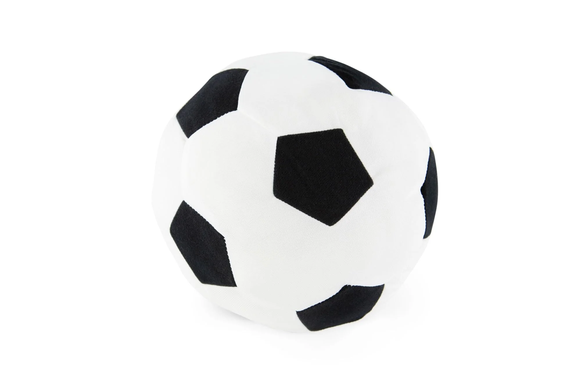 SPARKA IKEA Stoffball Softball mit 20cm Durchmesser - Fußball in SCHWARZ-Weiss - waschbar - Keine Altersbeschränkung