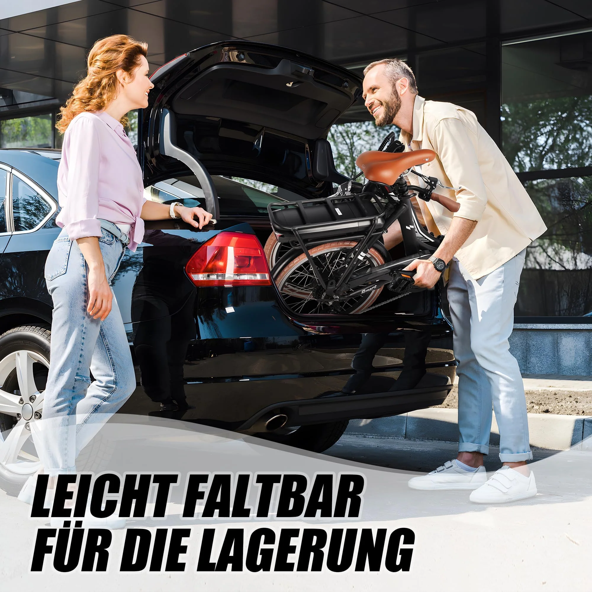 SPATIAL E Bike Klappard, 20 Zoll Elektrofahrrad, 40NM 250W Motor 36V 374.4Wh Batterie, 7 Gang Schaltung LCD Anzeige, Herren Damen City Ebike - Image 2