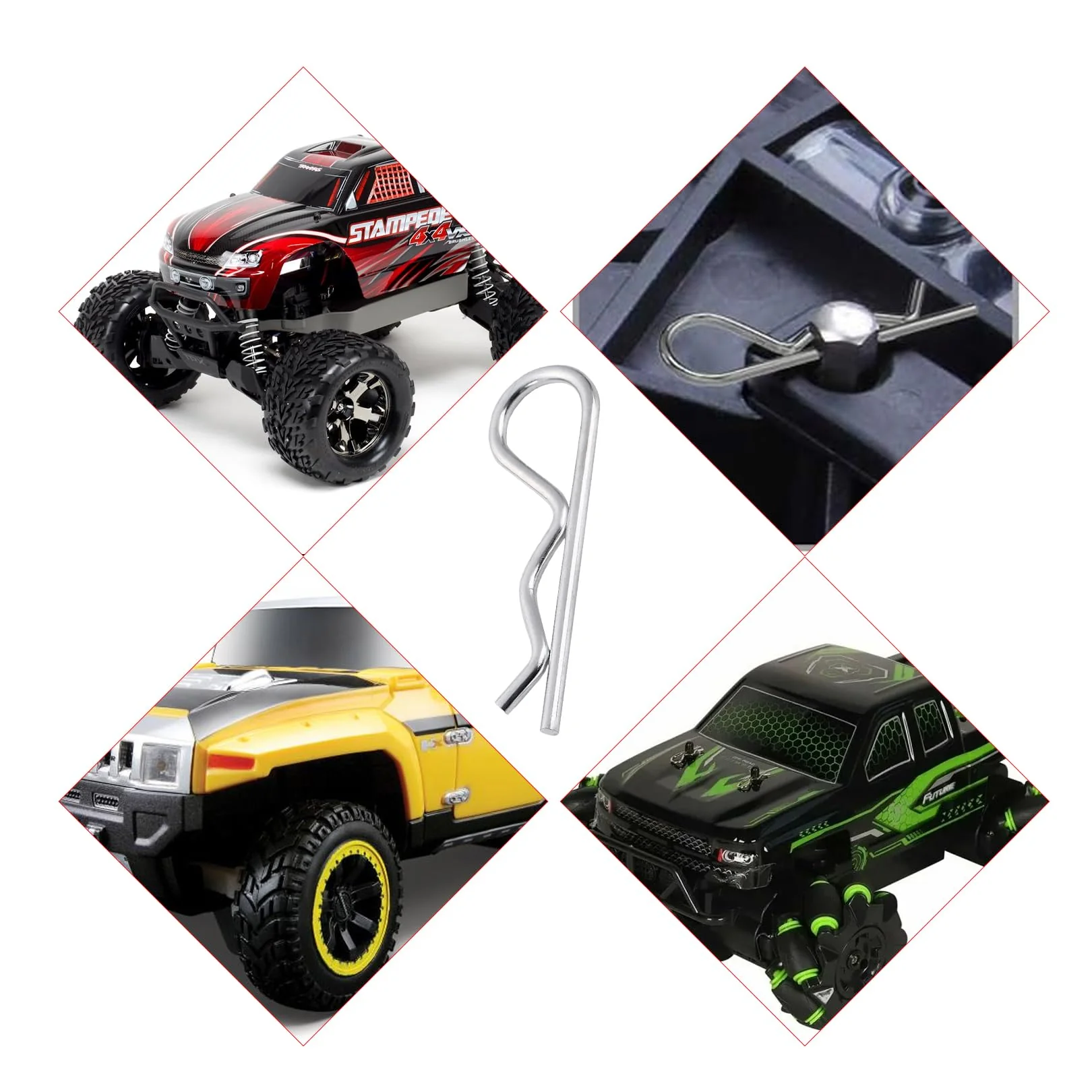 SpetngSake Beutel Mit 50 Stück Karosserieklammern, RC Zubehör, Muschelschellen R-Buckle, Splinte, Reely Ersatzteile, Shell Clip, Auto Ersatzteile, Klemmen, R-Clip für R/C-Fahrzeuge - Image 3