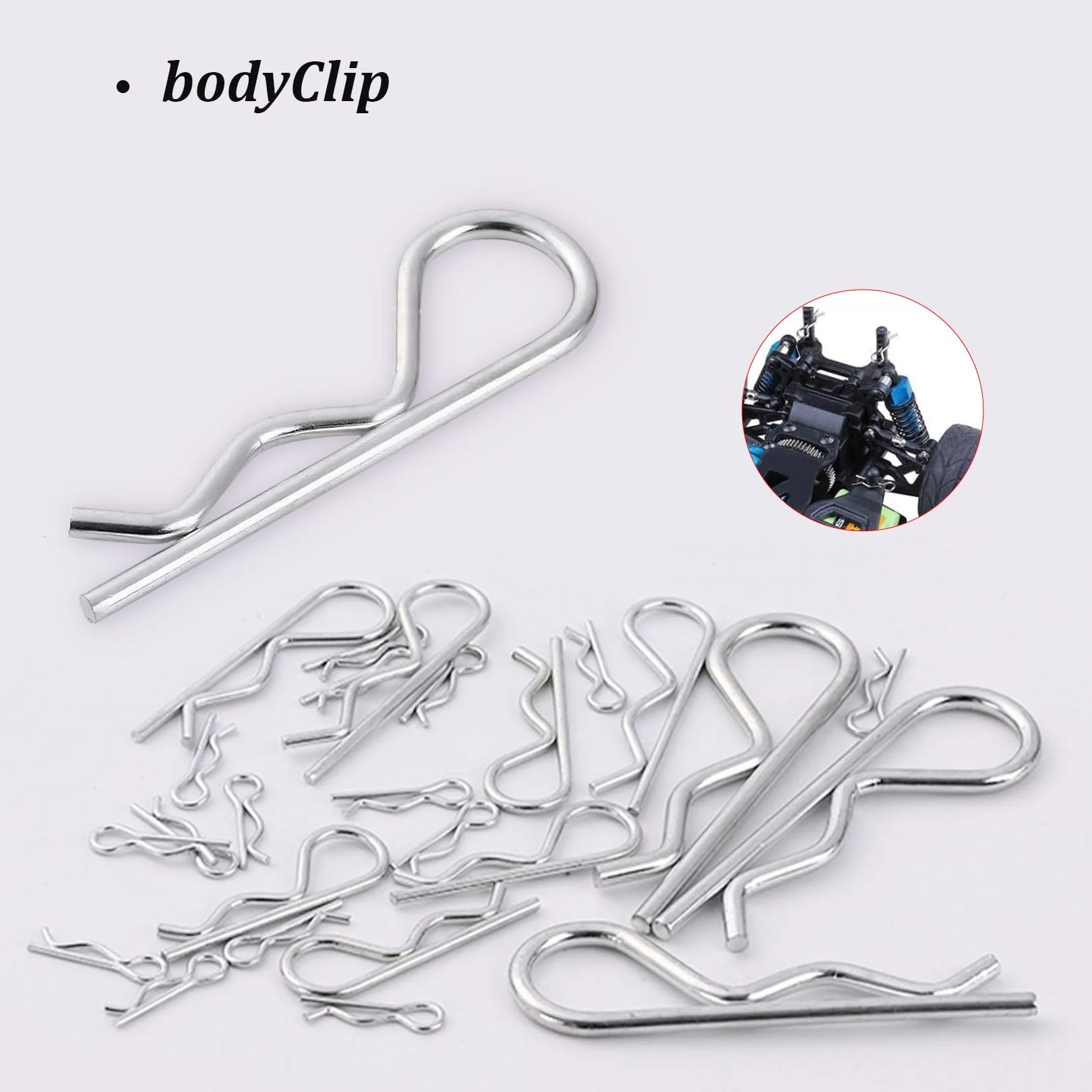 SpetngSake Beutel Mit 50 Stück Karosserieklammern, RC Zubehör, Muschelschellen R-Buckle, Splinte, Reely Ersatzteile, Shell Clip, Auto Ersatzteile, Klemmen, R-Clip für R/C-Fahrzeuge - Image 5