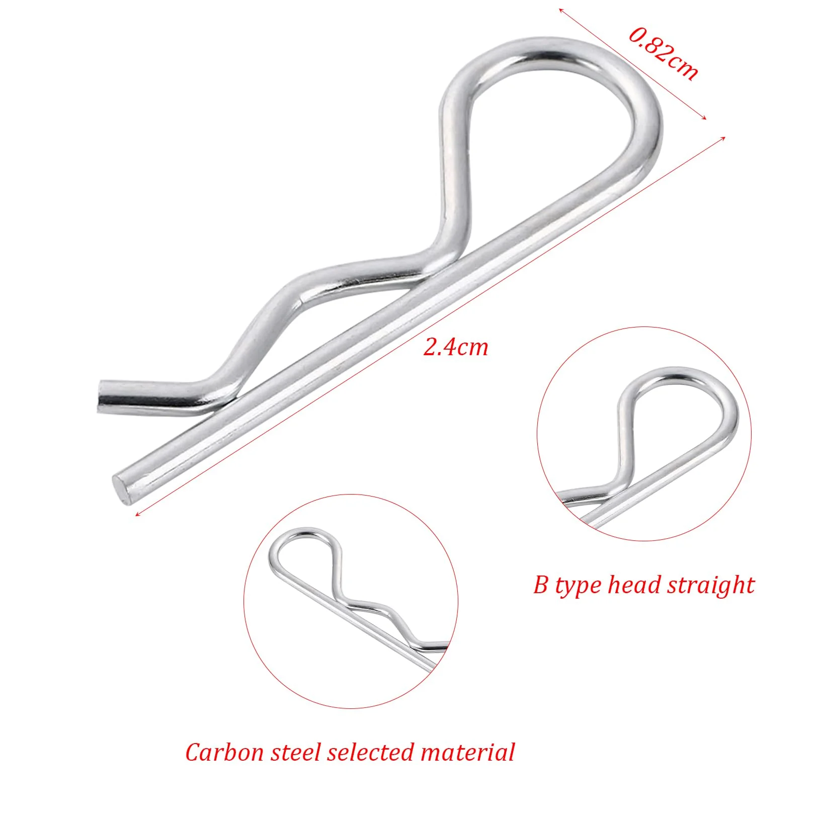 SpetngSake Beutel Mit 50 Stück Karosserieklammern, RC Zubehör, Muschelschellen R-Buckle, Splinte, Reely Ersatzteile, Shell Clip, Auto Ersatzteile, Klemmen, R-Clip für R/C-Fahrzeuge - Image 6