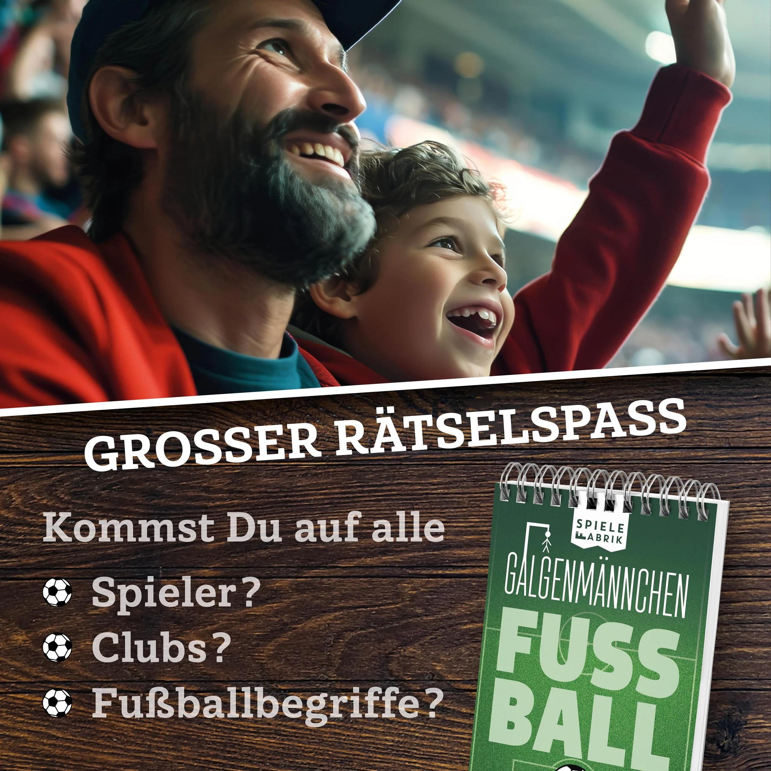 Spiel Fußballfan GALGENMÄNNCHEN | Rate 60 Fussball-Begriffe | Fußballgeschenk für Jungs | Spiele-Klassiker 2.0 | Partyspiel | Reisespiel | Wichteln | A6-Block im Abreißkalender-Format - Image 5