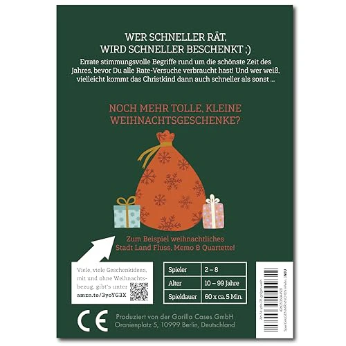 Spiel Weihnachten GALGENMÄNNCHEN Rate 60 weihnachtliche-Begriffe Nikolaus Wichteln Geschenk Adventskalender Spiele-Klassiker 2.0 Partyspiel Reisespiel A6-Block im Abreißkalender-Format - Image 8