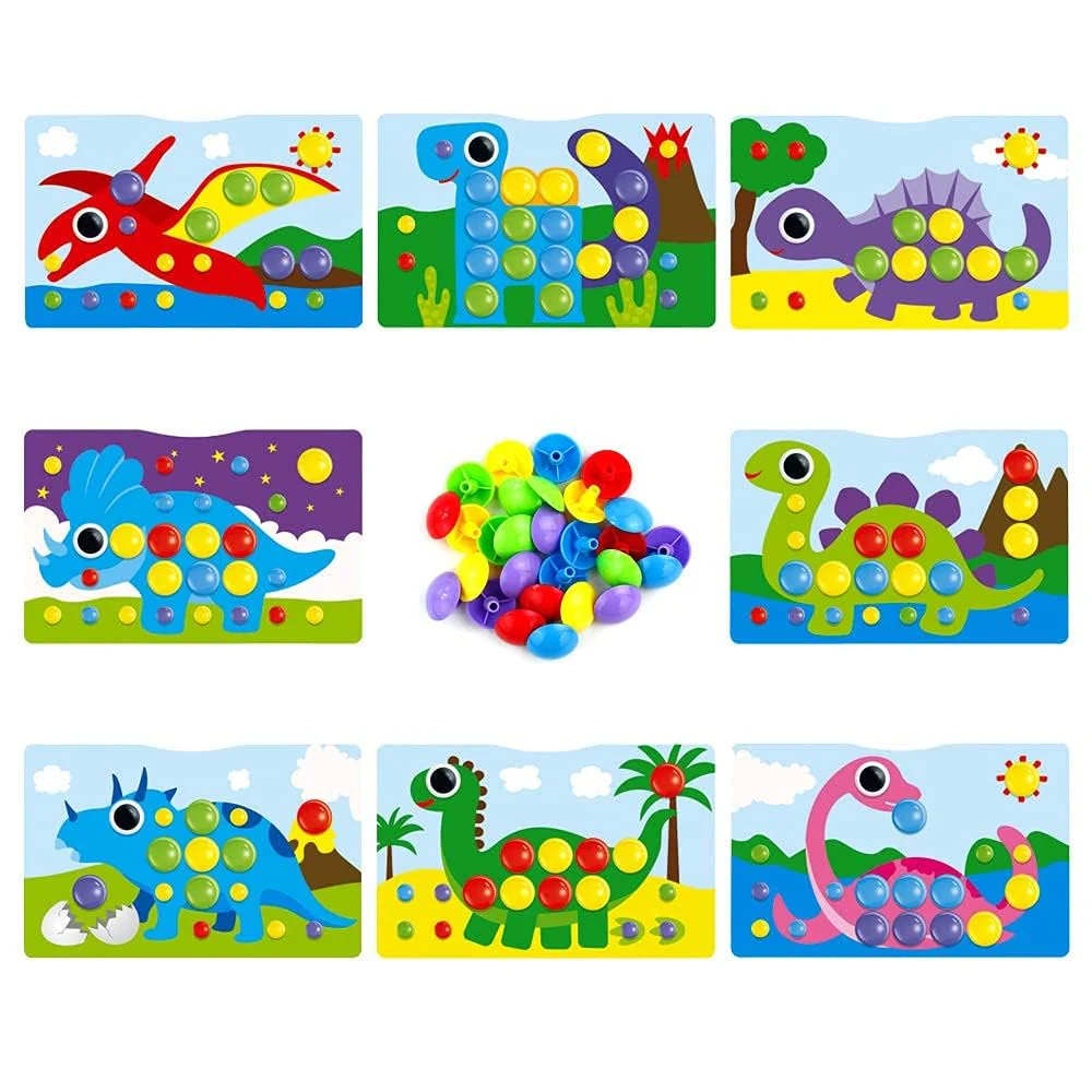 Spielzeug ab 3 Jahre Mosaik Steckspiel mit Elektrische Bohrmaschine Schrauben Steckspiel Kinder Werkzeug Montessori Spielzeug Puzzle ab 3 Jahre Akkuschrauber Geschenke 3 4 Jahre Junge 224 Stück - Image 2