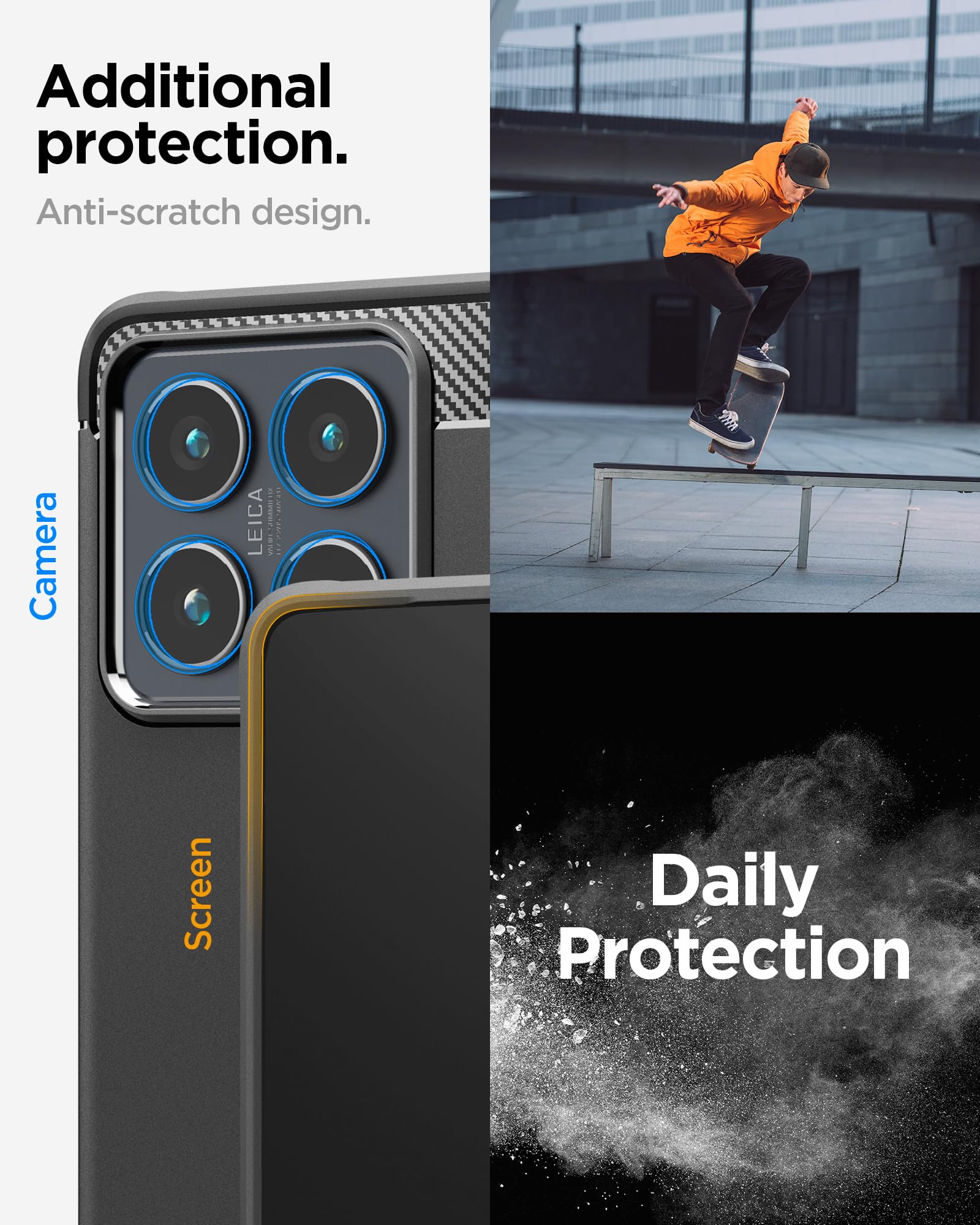 Spigen Rugged Armor Hülle Kompatibel mit Xiaomi 14T -Matte Black - Image 3