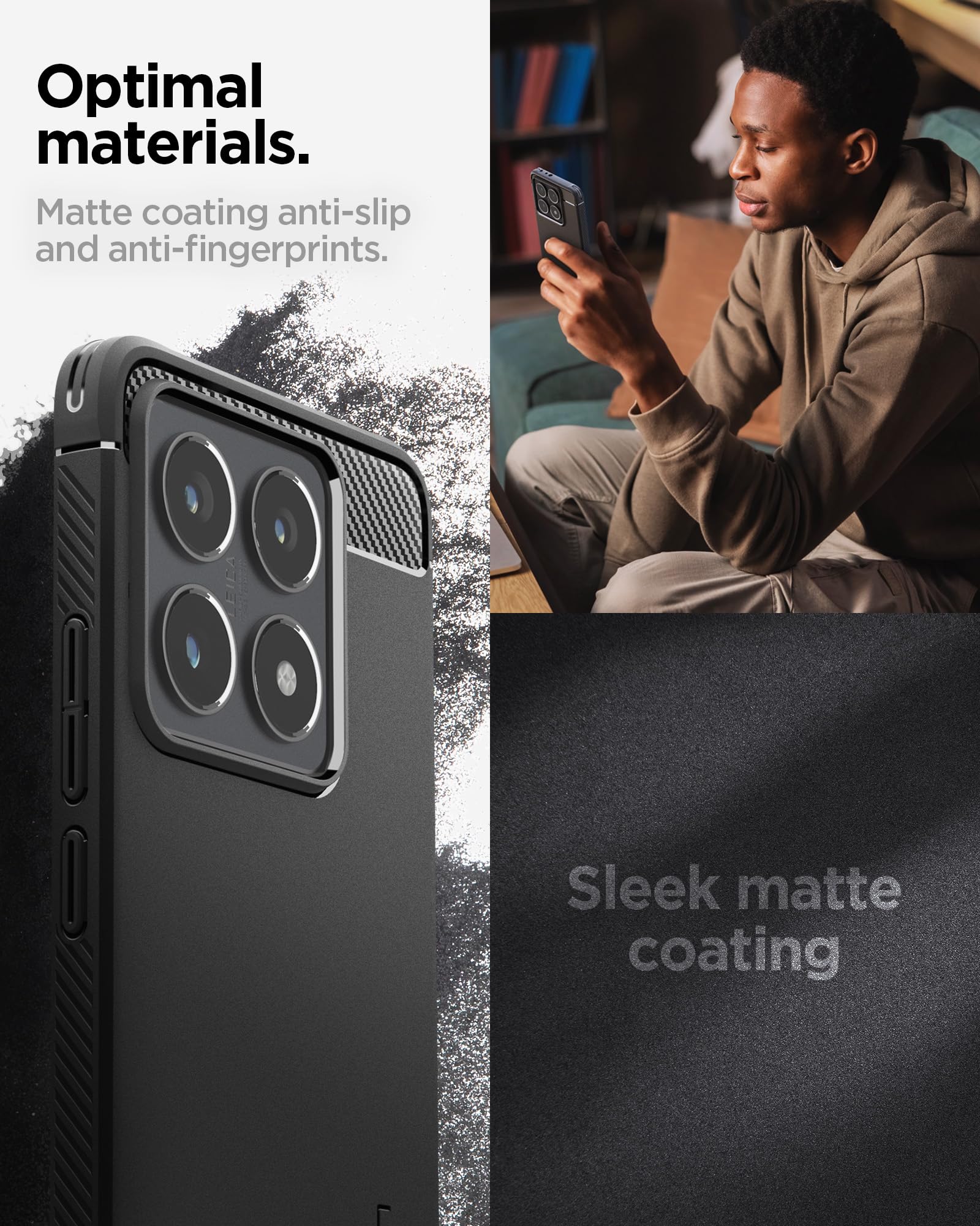 Spigen Rugged Armor Hülle Kompatibel mit Xiaomi 14T -Matte Black - Image 7