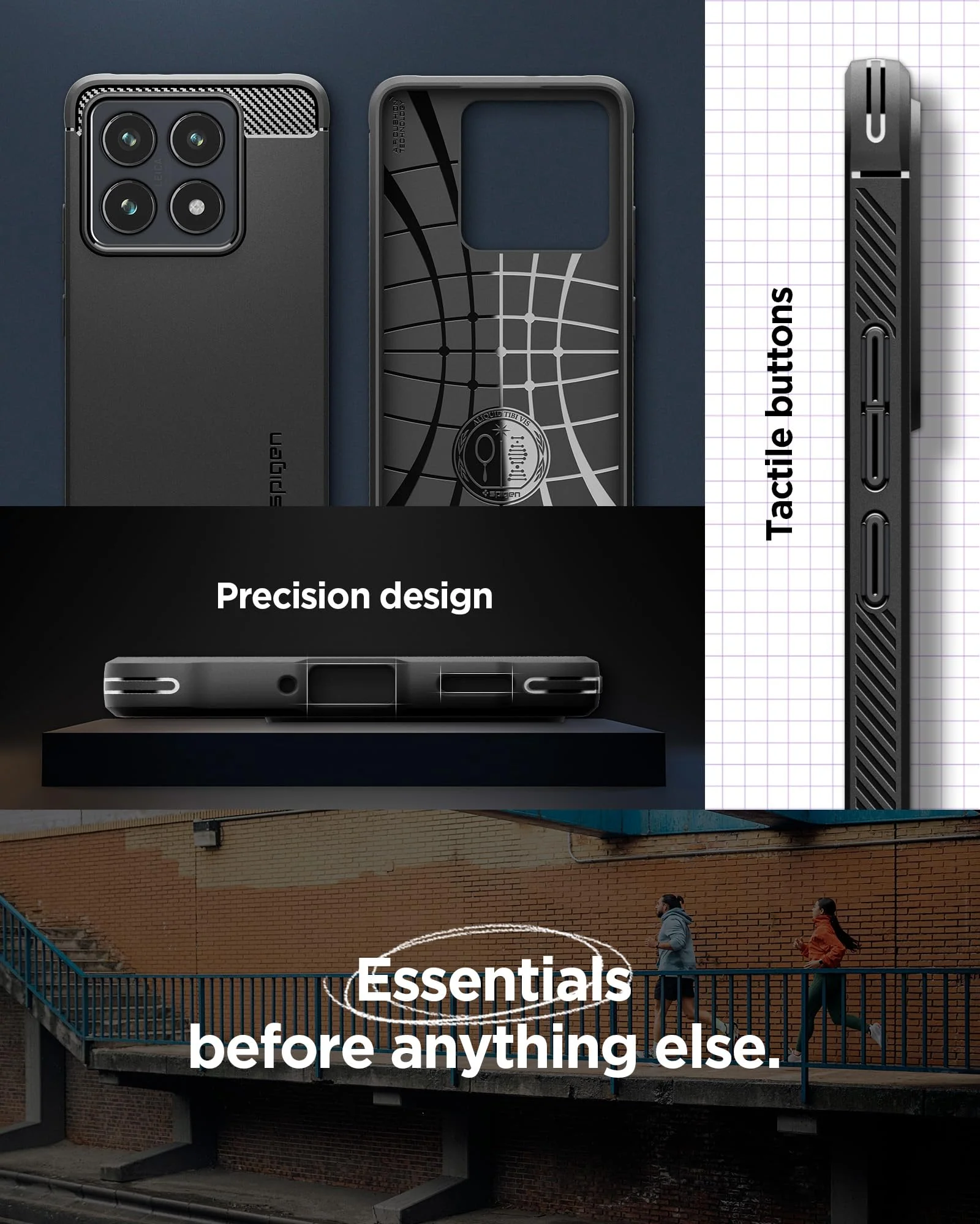 Spigen Rugged Armor Hülle Kompatibel mit Xiaomi 14T -Matte Black - Image 8