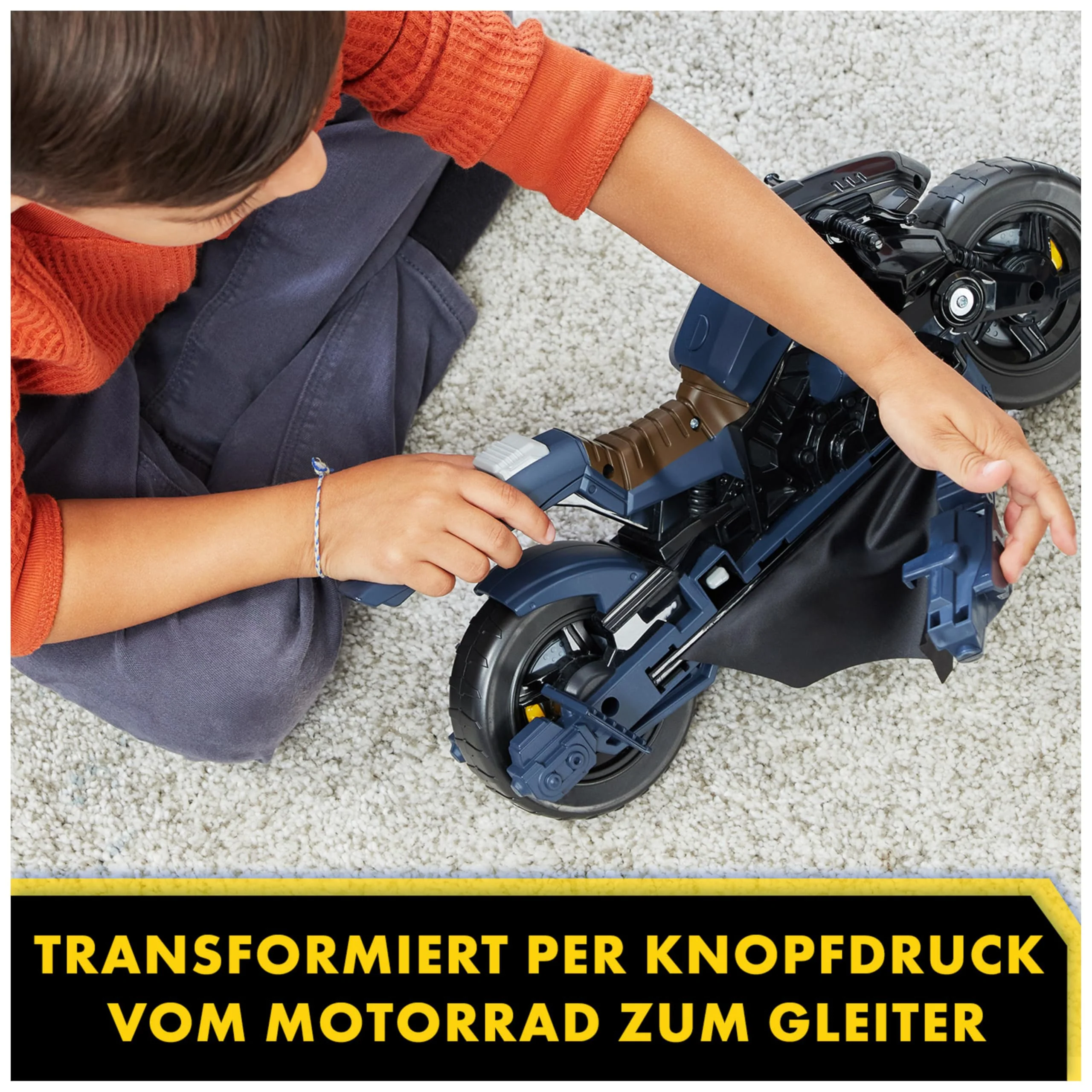 Spin Master Batman Adventures Batcycle - transformierendes 2-in-1 Fahrzeug Motorrad und Gleiter, kompatibel mit 30 cm Batman Action-Figuren, Spielzeug für Kinder ab 4 Jahren - Image 11