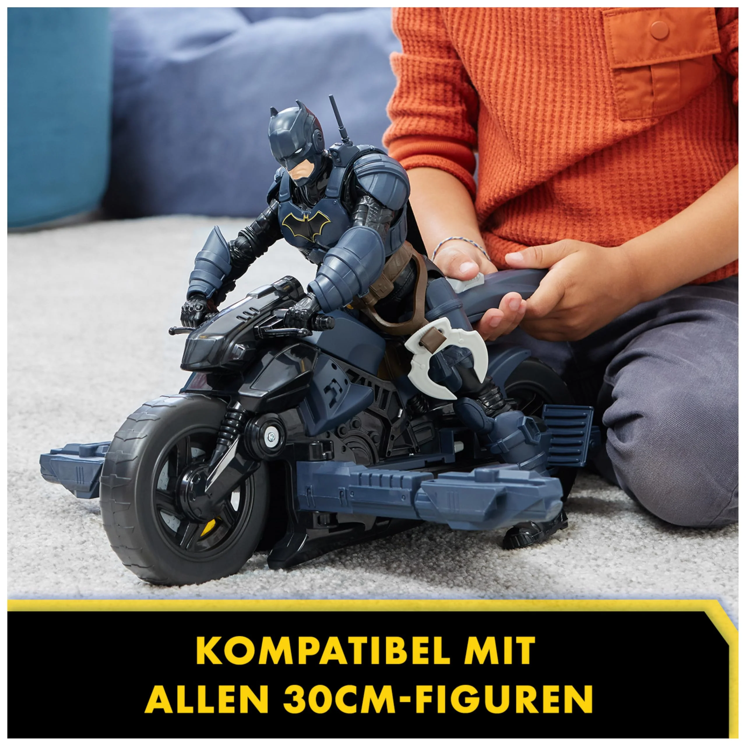 Spin Master Batman Adventures Batcycle - transformierendes 2-in-1 Fahrzeug Motorrad und Gleiter, kompatibel mit 30 cm Batman Action-Figuren, Spielzeug für Kinder ab 4 Jahren - Image 7
