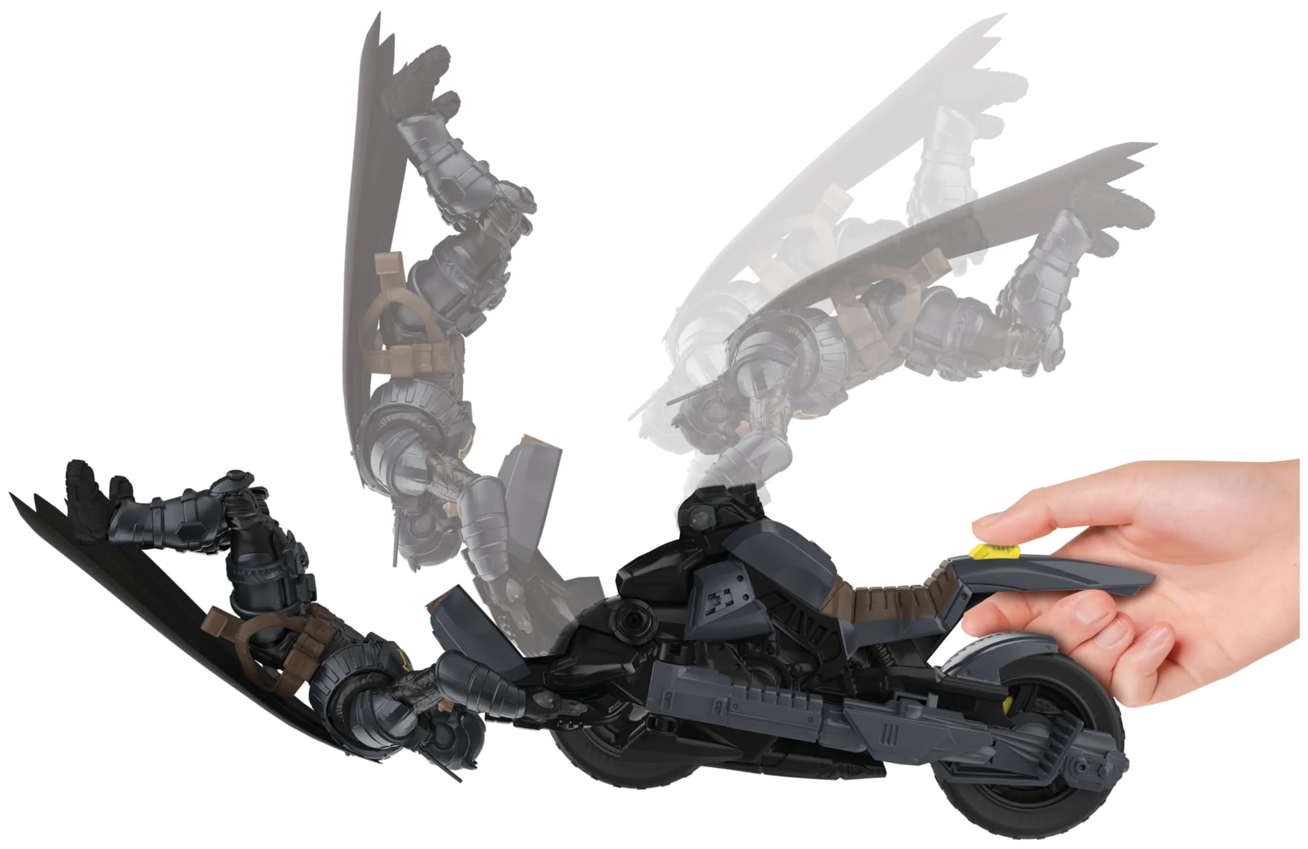Spin Master Batman Adventures Batcycle - transformierendes 2-in-1 Fahrzeug Motorrad und Gleiter, kompatibel mit 30 cm Batman Action-Figuren, Spielzeug für Kinder ab 4 Jahren - Image 9