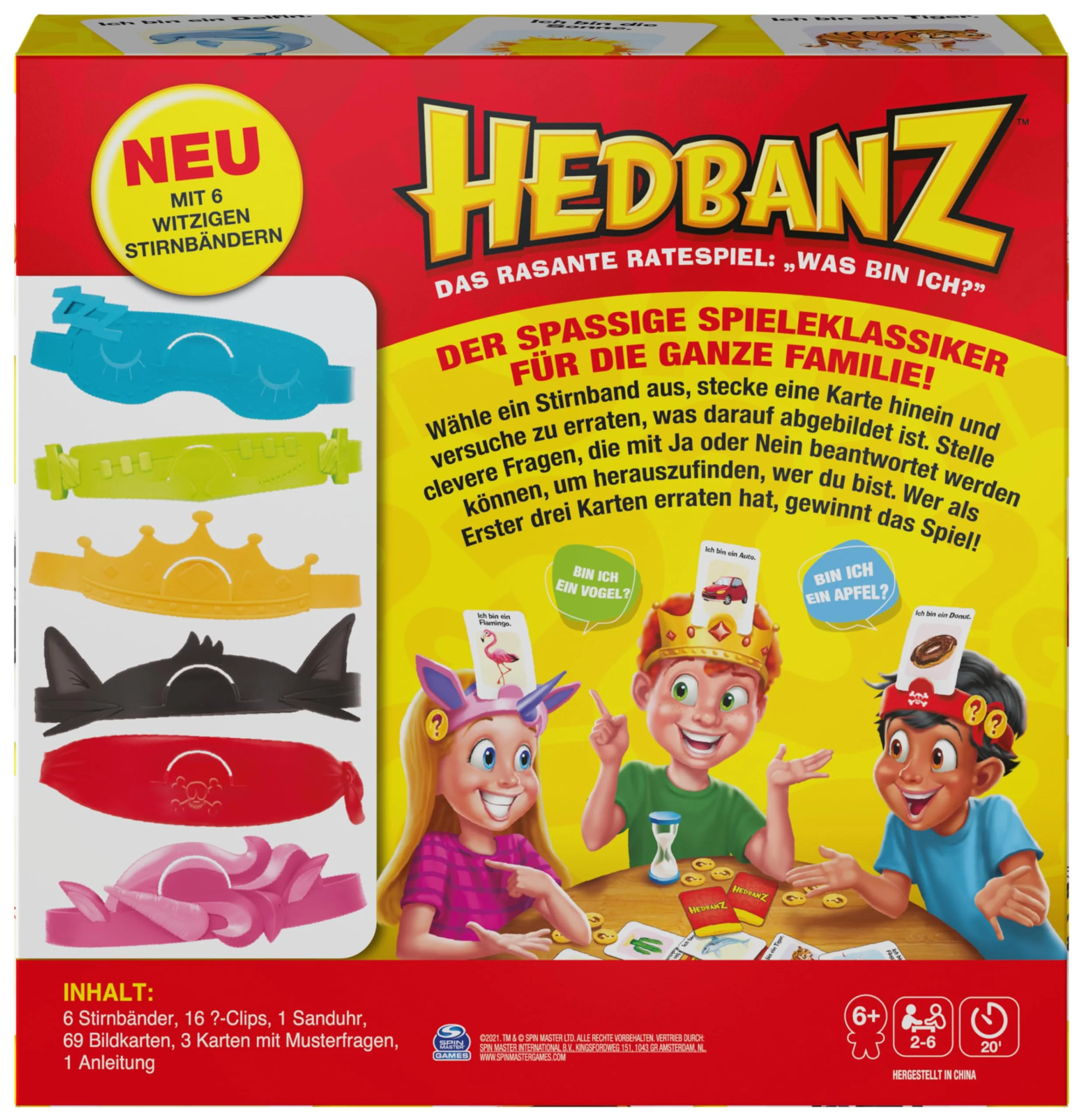 Spin Master Games Hedbanz - das rasante Ratespiel für die ganze Familie - das Original, Spieleklassiker mit tollem Spielmaterial, für 2-6 Spieler ab 6 Jahren - Image 4