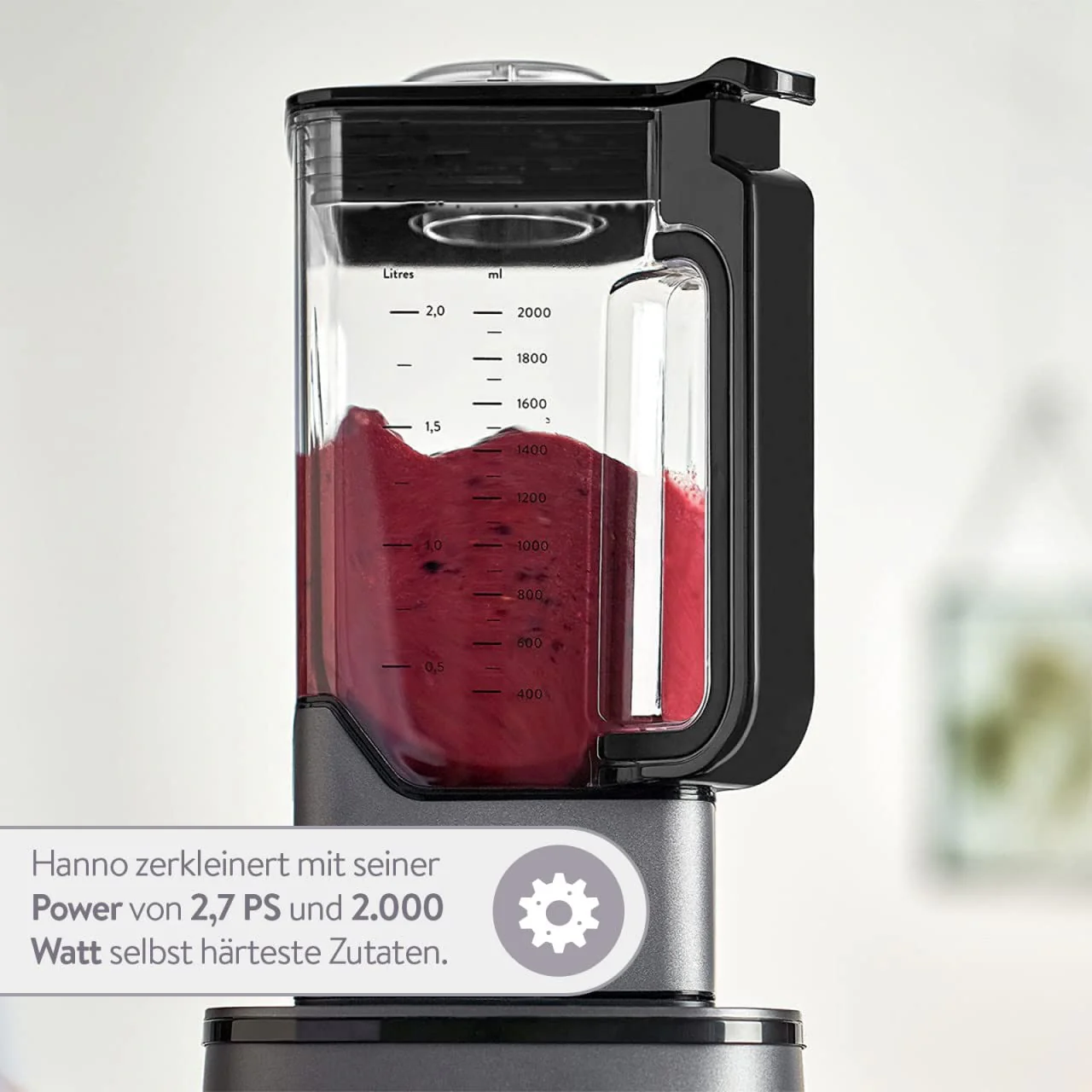 SPRINGLANE Hochleistungsmixer Hanno – Smoothie Maker 2000 W 32000 U/min mit Selbstreinigungsfunktion – inkl. Rezeptheft & Stößel - Image 7