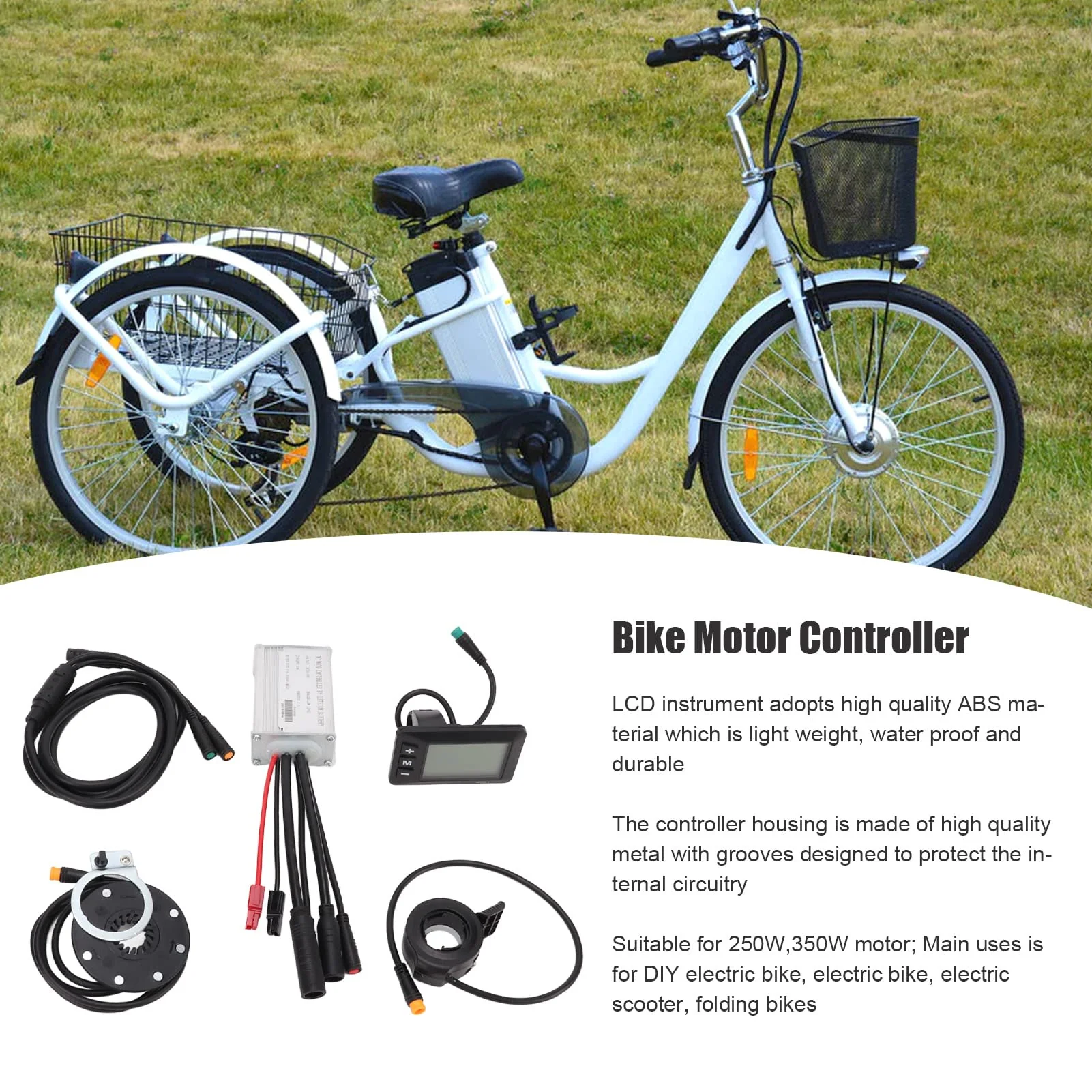 SPYMINNPOO Ebike Motor Controller, 250W 350W DC 36V 48V Elektrofahrrad Wasserdichter ESC mit GD01 Display 1 Bis 2 Kabel Komplettset - Image 9