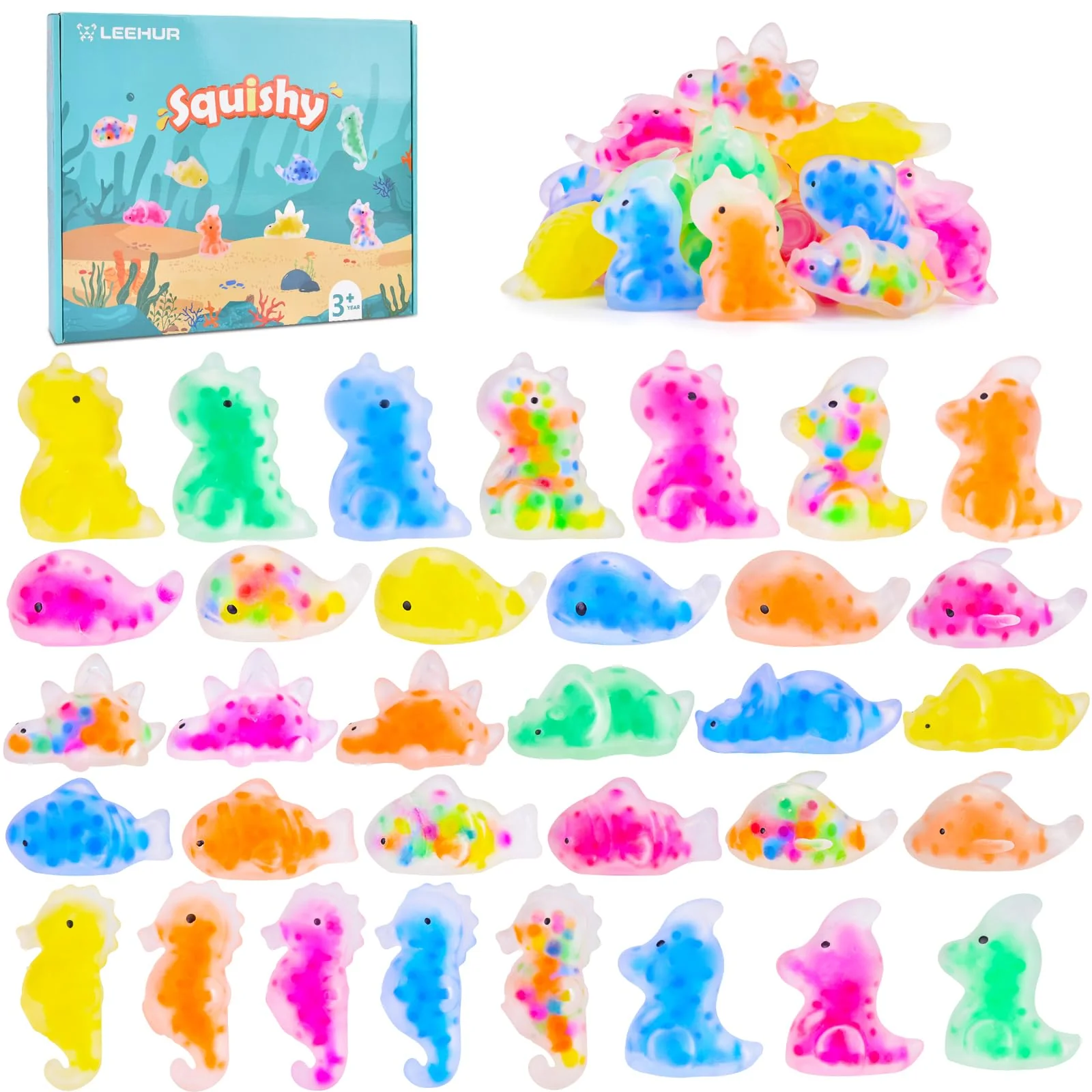 Squishy 48 Stück Geschenke Kindergeburtstag Squeeze Spielzeug Squishies Ungiftig Antistressball Stressball Quetschball für Erwachsene Party Geschenke für Kinder Klassenzimmer-Preise
