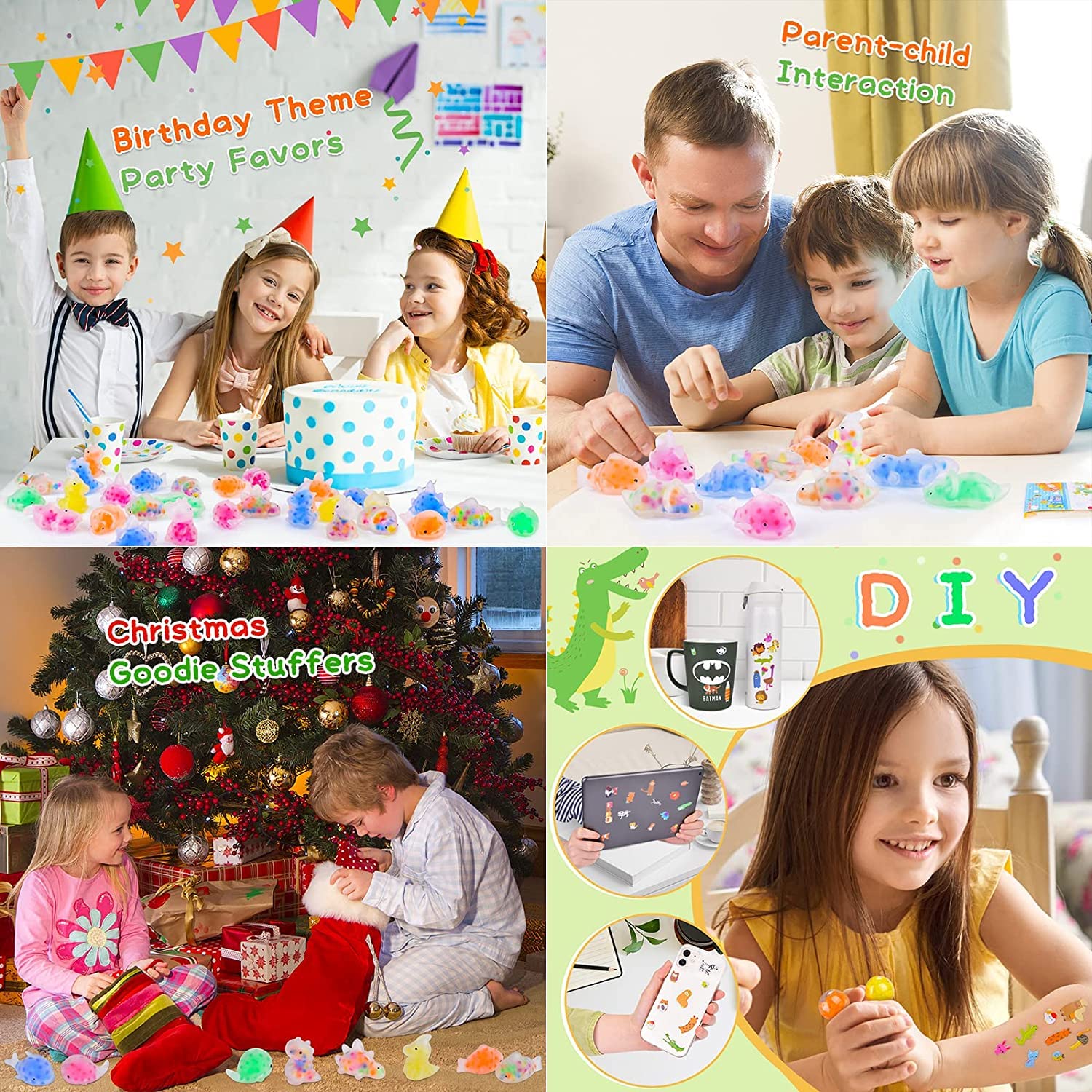 Squishy 48 Stück Geschenke Kindergeburtstag Squeeze Spielzeug Squishies Ungiftig Antistressball Stressball Quetschball für Erwachsene Party Geschenke für Kinder Klassenzimmer-Preise - Image 2