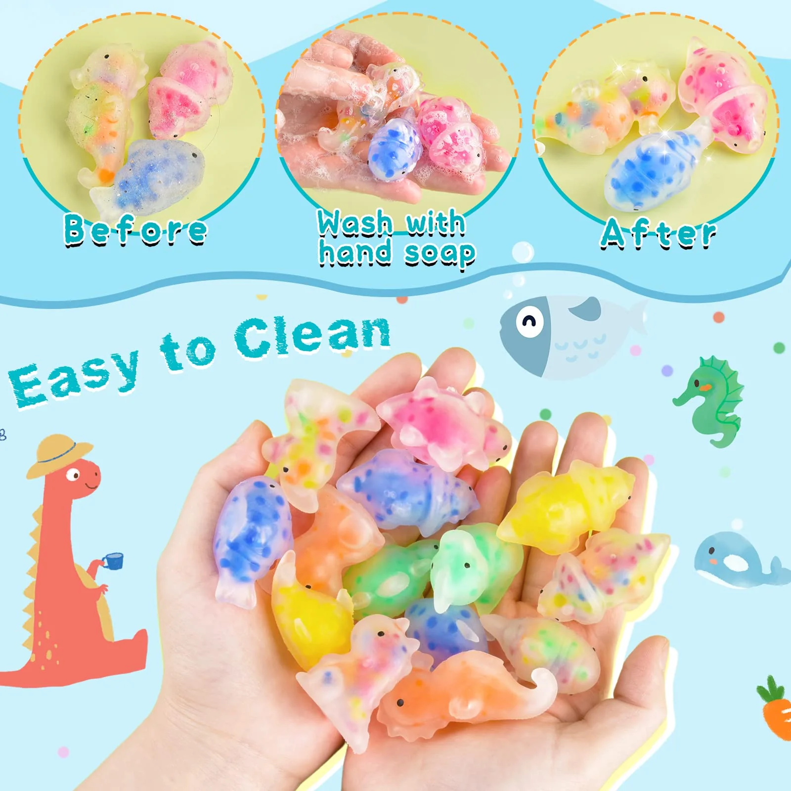 Squishy 48 Stück Geschenke Kindergeburtstag Squeeze Spielzeug Squishies Ungiftig Antistressball Stressball Quetschball für Erwachsene Party Geschenke für Kinder Klassenzimmer-Preise - Image 7