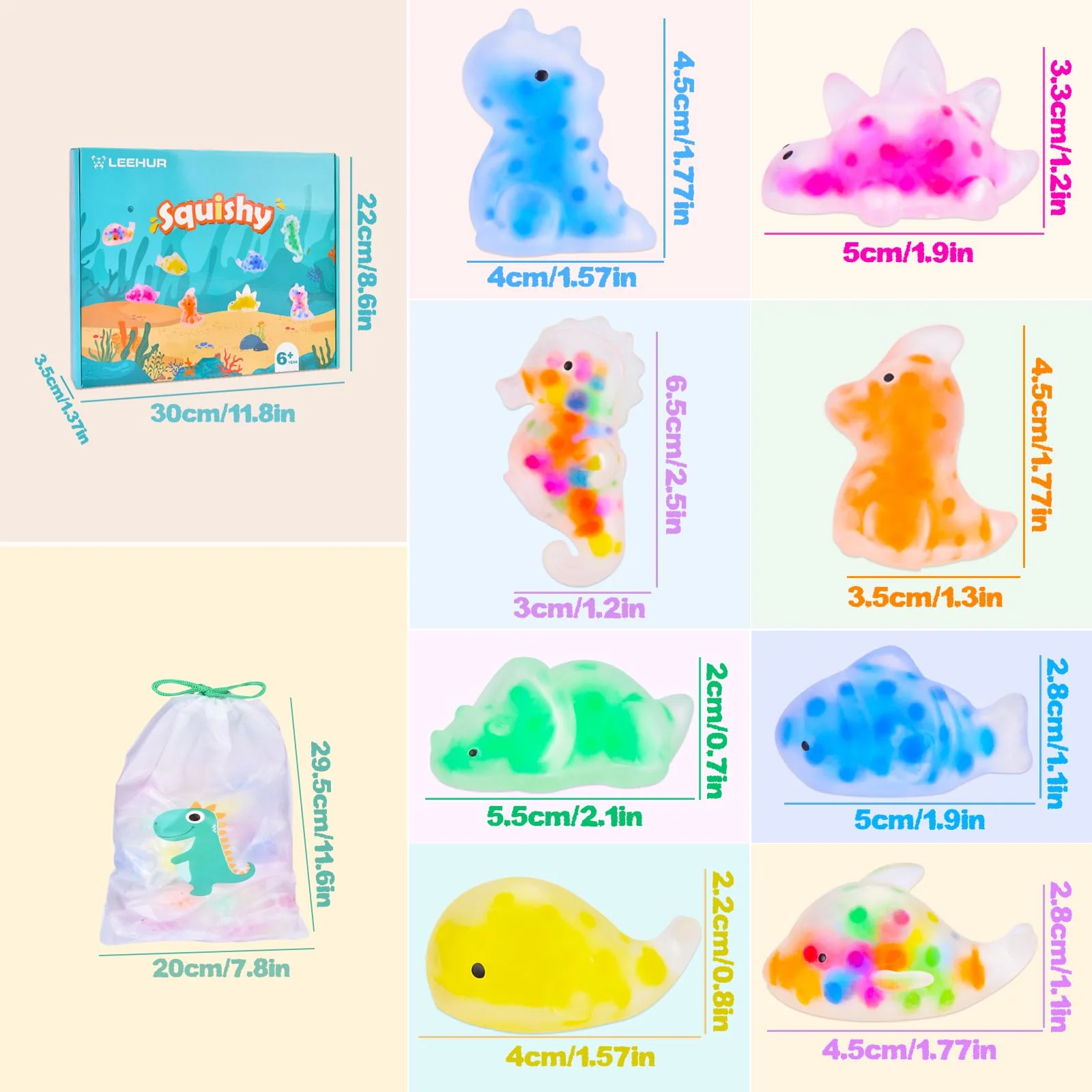 Squishy 48 Stück Geschenke Kindergeburtstag Squeeze Spielzeug Squishies Ungiftig Antistressball Stressball Quetschball für Erwachsene Party Geschenke für Kinder Klassenzimmer-Preise - Image 8