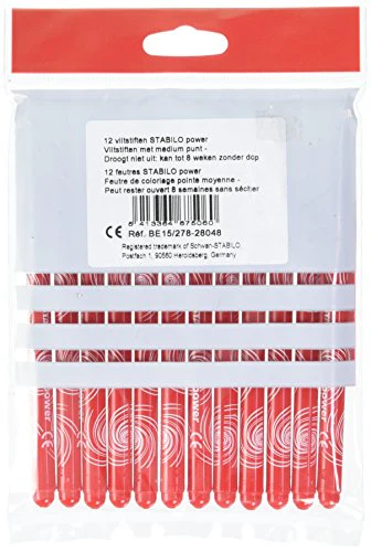 STABILO - Filzstift - power - 12er Pack - rot - Image 8