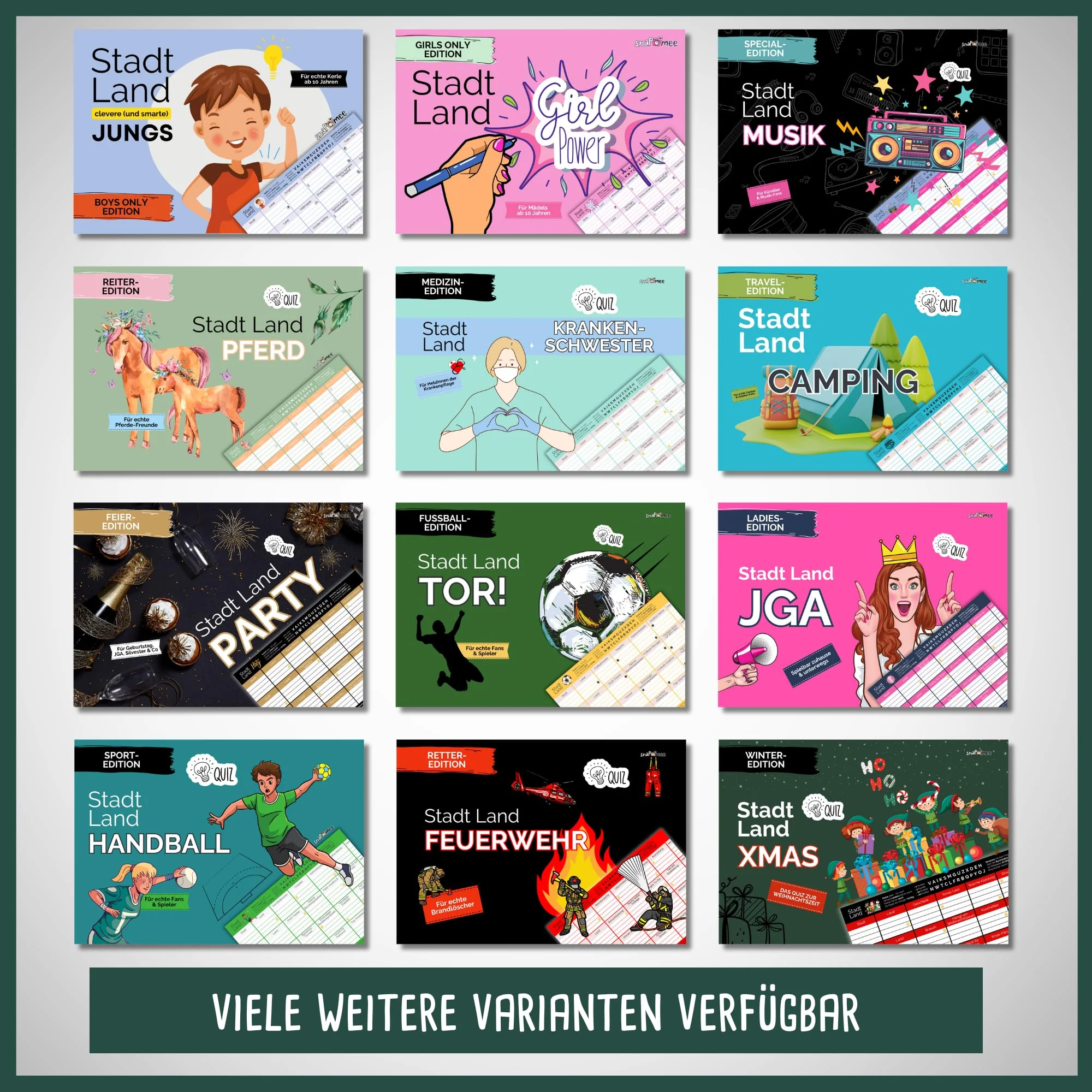 Stadt Land Fluss Lehrer + Lehrerin by snaPmee - Schule-Edition als Quiz Geschenk für Klassenlehrer & Schüler - 50 Blatt Din-A4 Block - Image 2