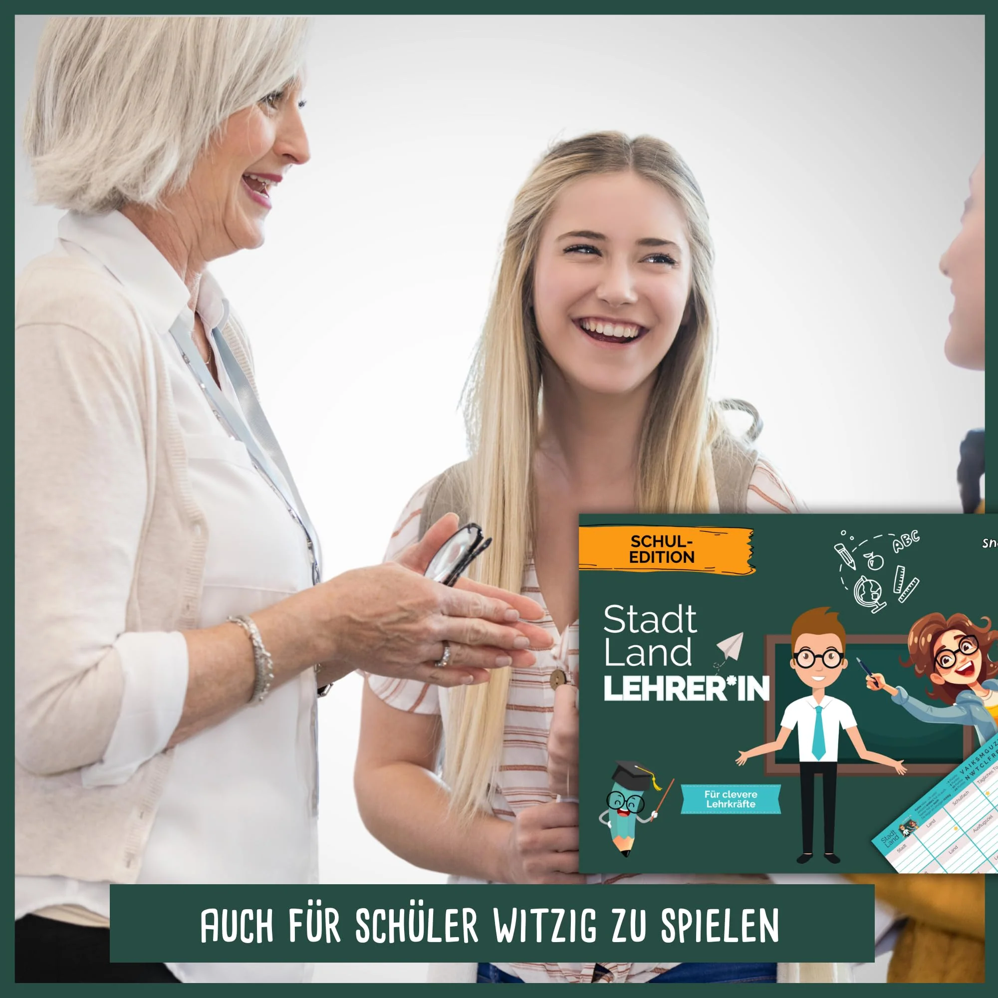 Stadt Land Fluss Lehrer + Lehrerin by snaPmee - Schule-Edition als Quiz Geschenk für Klassenlehrer & Schüler - 50 Blatt Din-A4 Block - Image 4
