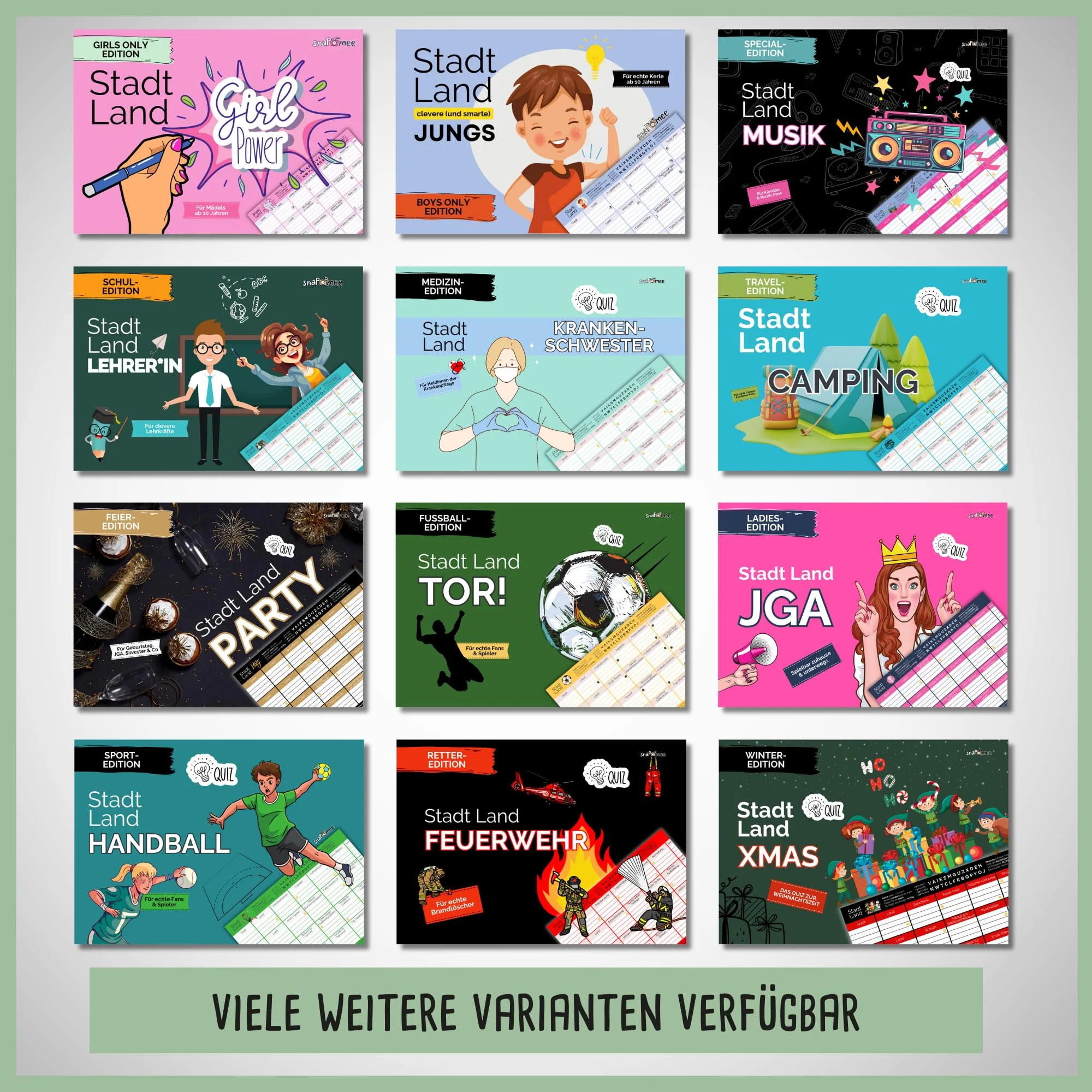 Stadt Land Pferd by snaPmee - Ratespiel für Reiter - Familienspiel + Partyspiel Mädchen & Jungen ab 10 Jahren - 50 Blatt Din-A4 - Image 2