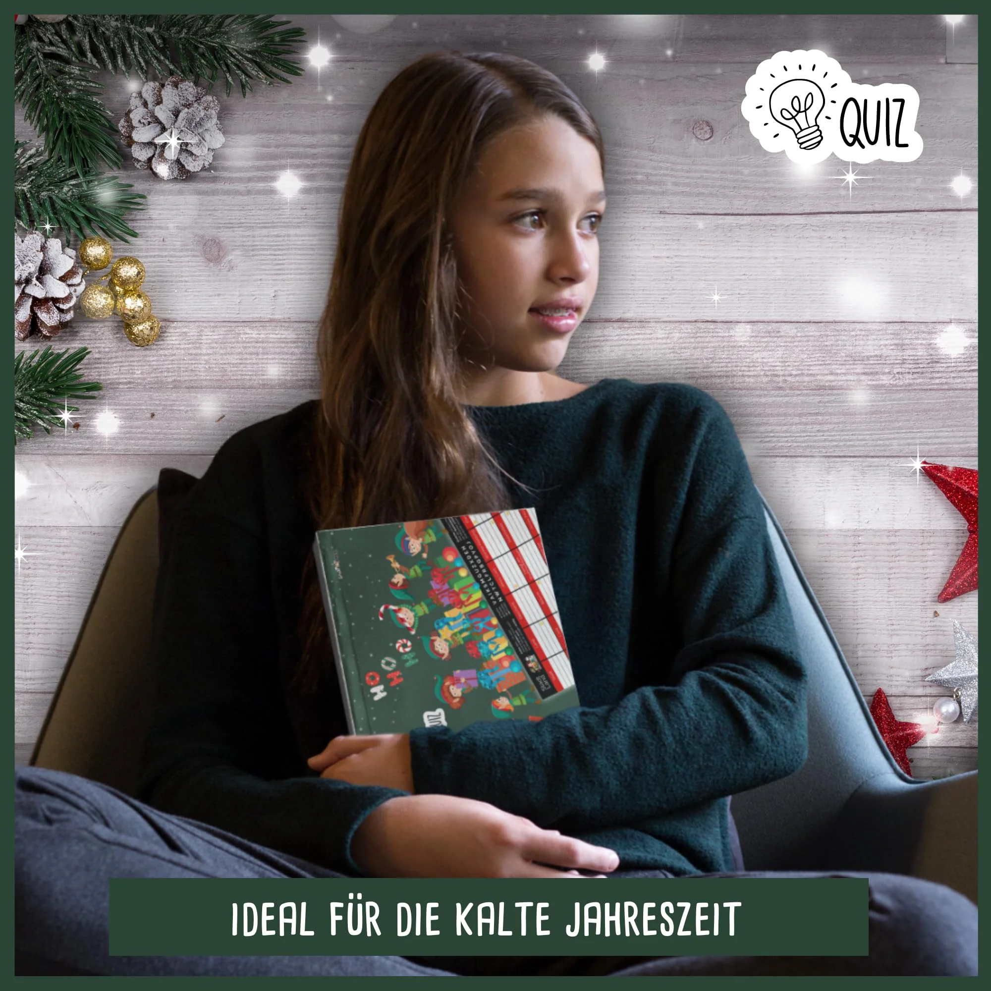 Stadt Land Weihnachten by snaPmee - Xmas Edition als Ratespiel & Familienspiel mit ABC-Leiste & Jokern - Nikolaus-Geschenk, Wichtel-Idee oder Adventskalender-Füllung - Partyspiel mit 50 Blatt Din-A4 - Image 4