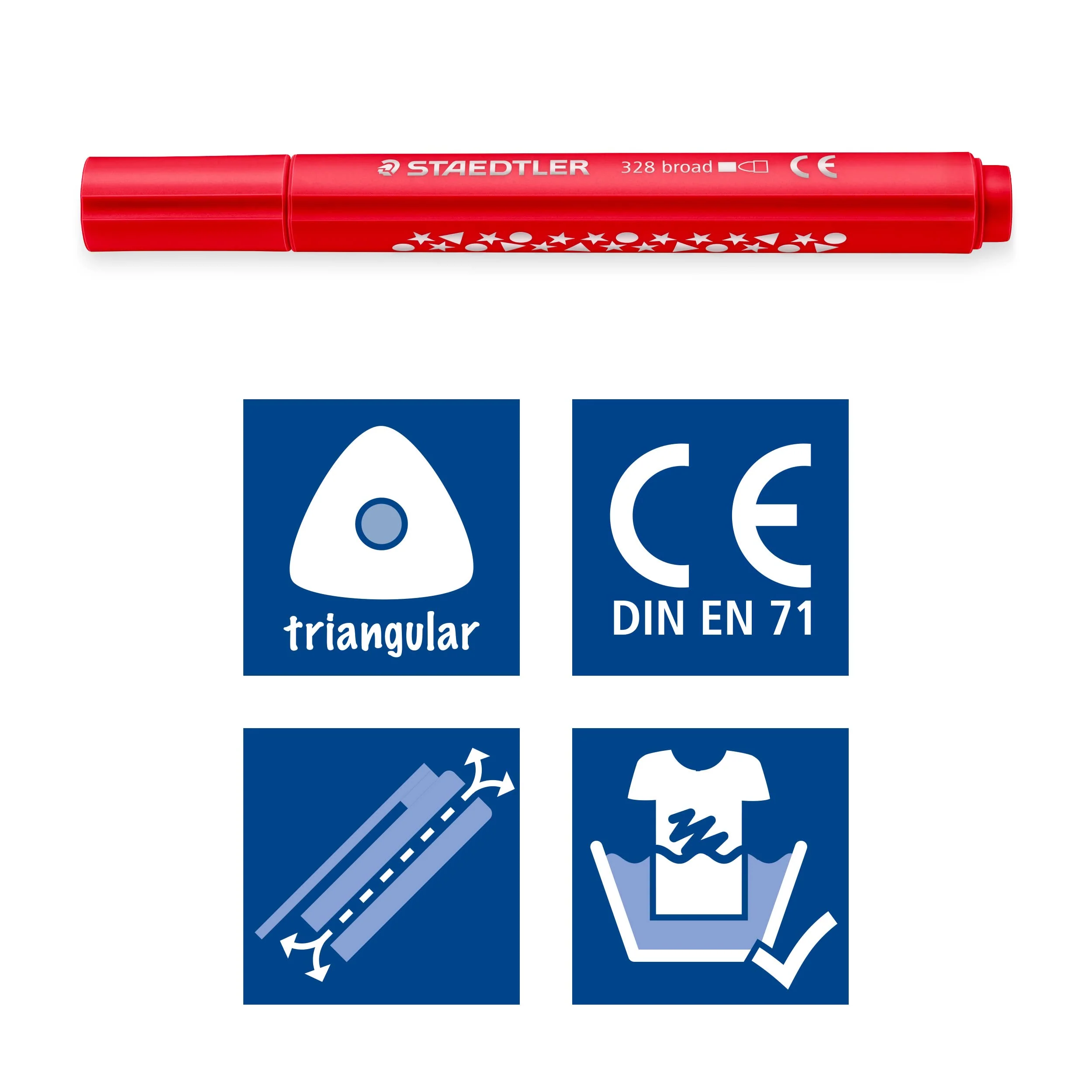 Staedtler 328-B C12 Dicke Fasermaler Noris jumbo, ergonomischer Schaft, für Kinder ab 4 Jahren, 12 Filzstifte in sortierten Farben in umweltfreundlicher Kartonverpackung - Image 3