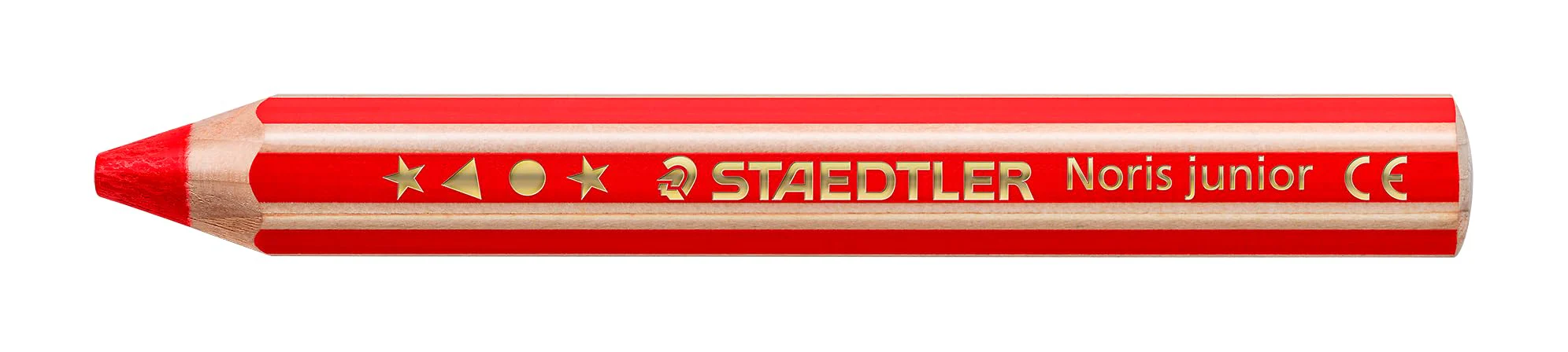 STAEDTLER 3in1 Buntstift Noris junior (Bunt-, Wachsmal- und Aquarellstift, extra bruchsicher, ideal für Kinder, für viele Oberflächen, Kartonetui mit 6 Farben inkl. Spitzer), 140 C6 - Image 2
