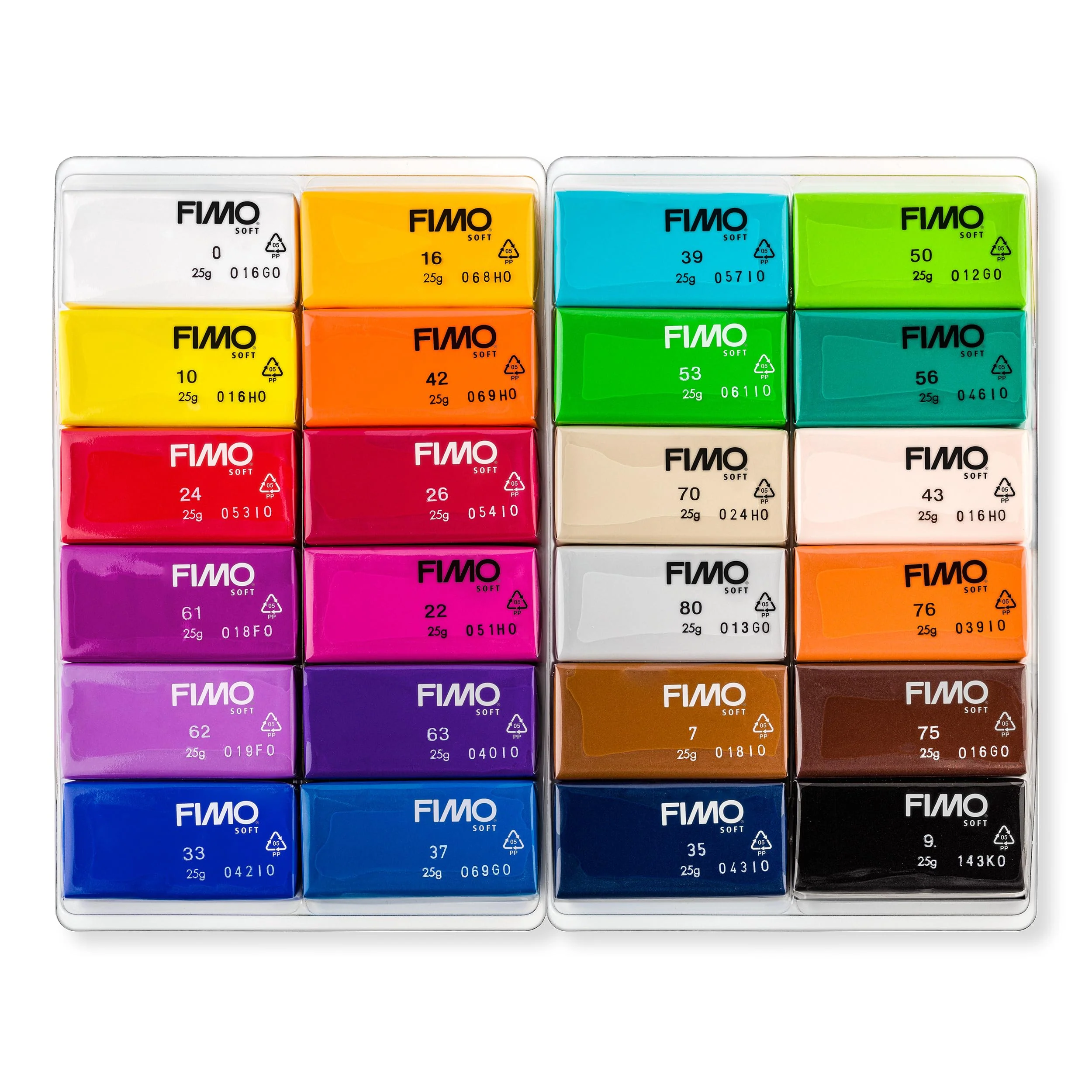 STAEDTLER 8023 C24-1 soft ofenhärtende Modelliermasse. Kartonetui mit 24 sortierten Basic-Farben, 24 Halbblöcke à 25 g - Image 4