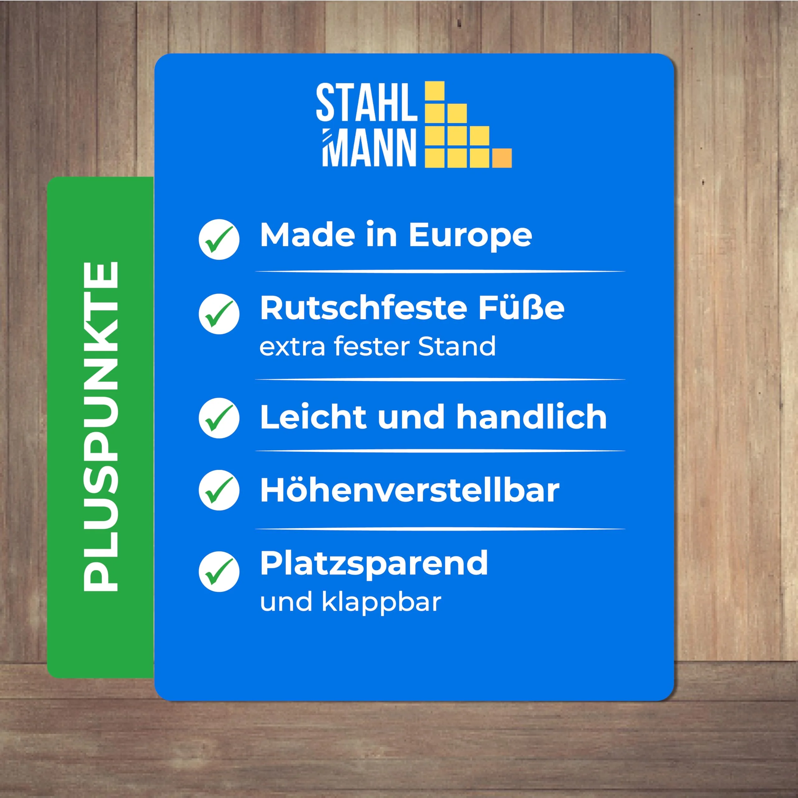 STAHLMANN ® Bügelbrett [114x34 Bügelfäche ] mit rutschfesten Füßen – robuster Bügeltisch – extra stabiles Bügelbrett [Made IN EU] – Tischbügelbrett - Image 5