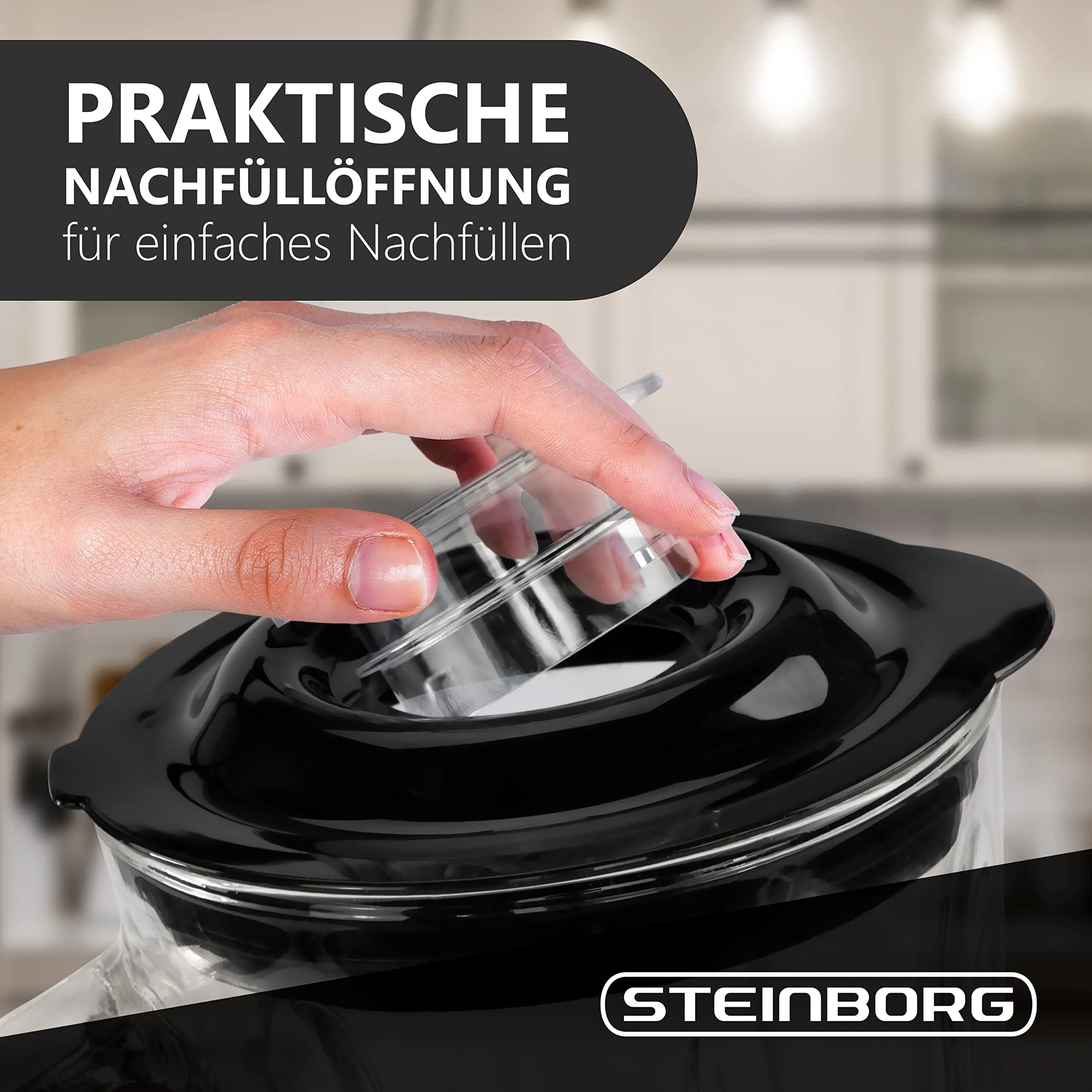 Standmixer | 6-Fach Metallmesser | 570 ml | 600ml To-Go Becher | Pulsfunktion | 500 Watt | Glas Edelstahl | Universal Power Mixer | Ice Crusher | Eiweiß Shaker | Zerkleinerer | Smoothie Maker - Image 4