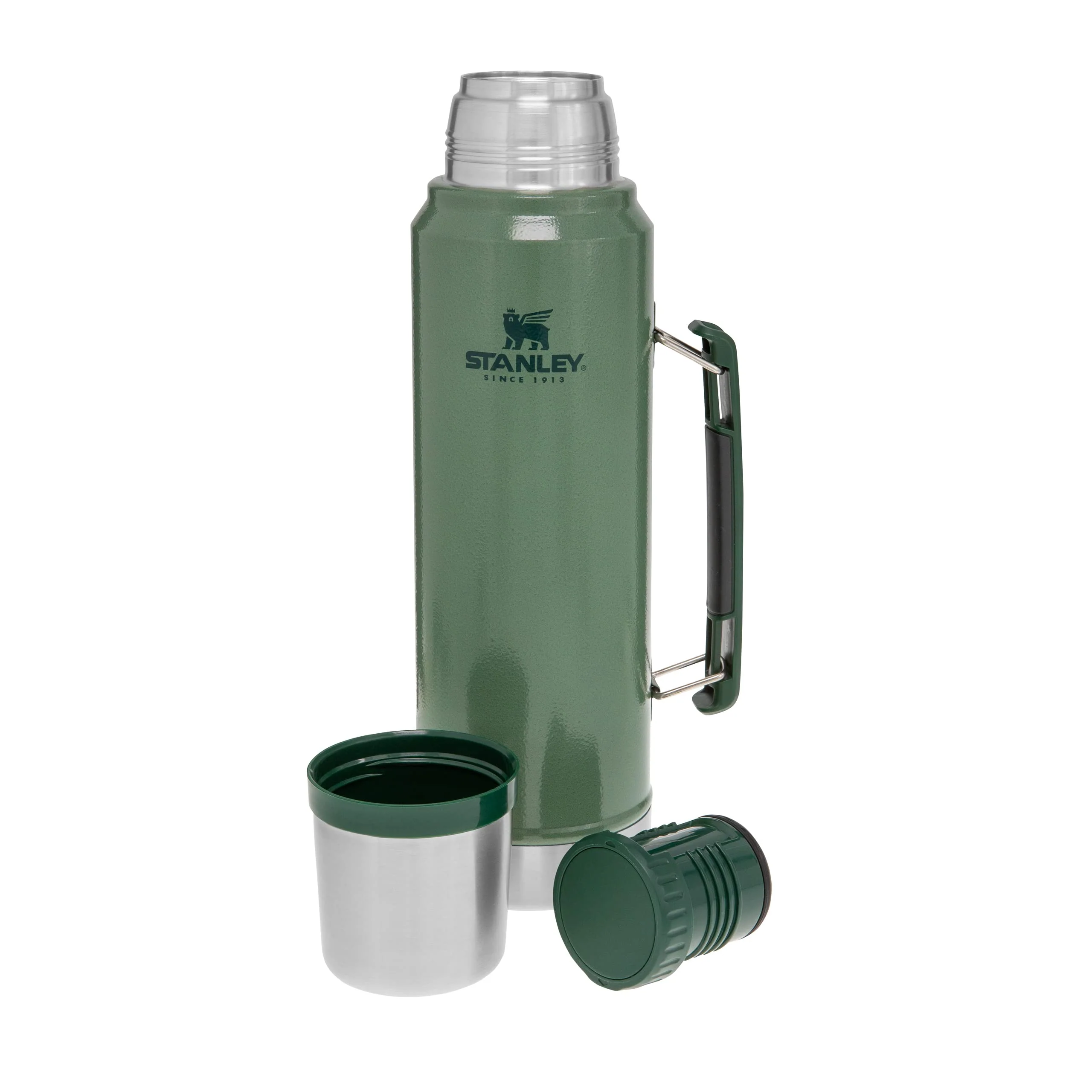 Stanley Classic Legendary Thermosflasche 1L - Thermos Hält 24 Stunden Heiß oder Kalt - Edelstahl Thermoskanne - BPA-Frei - Spülmaschinenfest - Hammertone Green - Image 2