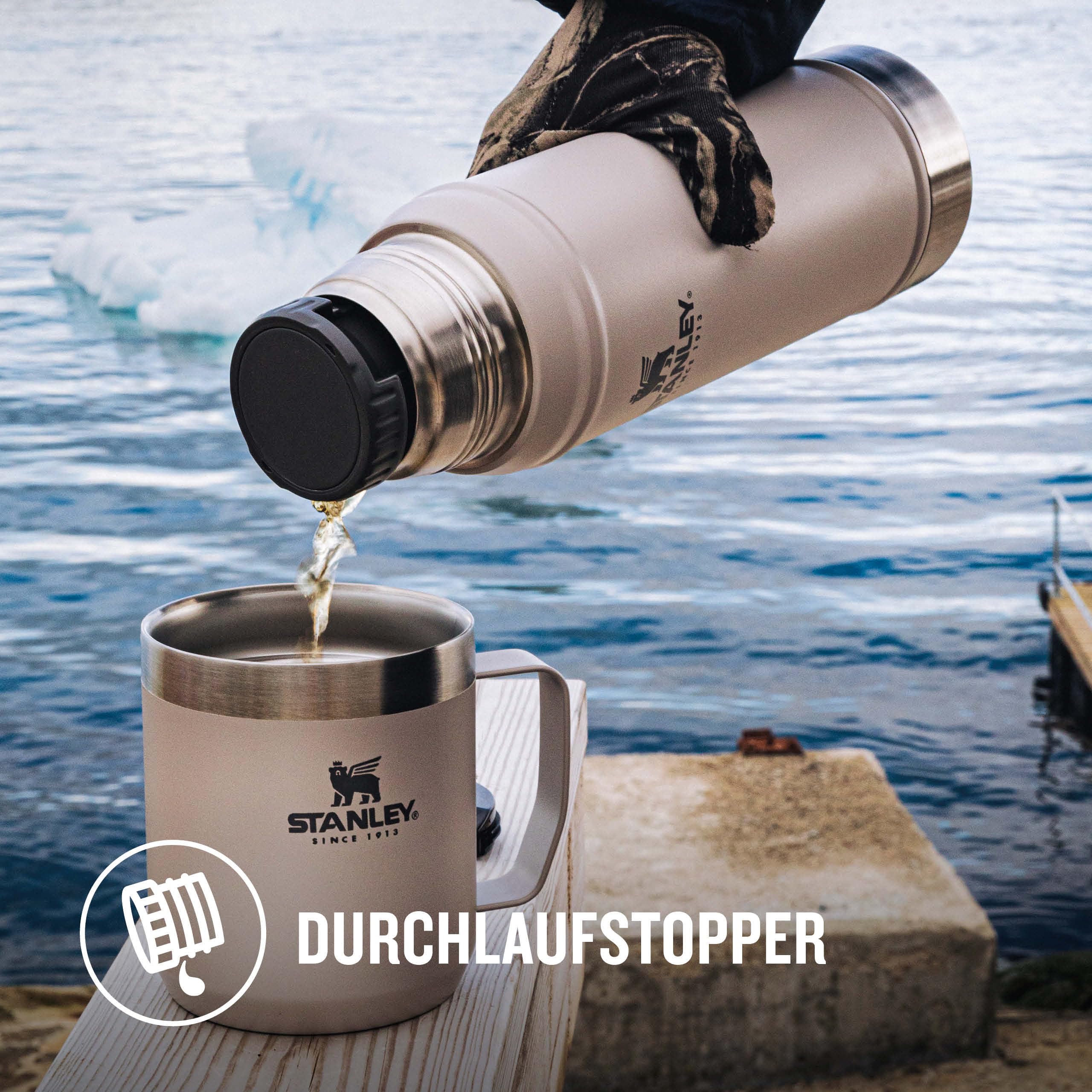 Stanley Classic Legendary Thermosflasche 750ml - Thermos Hält 20 Stunden Heiß oder Kalt - Edelstahl Thermoskanne - BPA-Frei - Spülmaschinenfest - Ash - Image 6