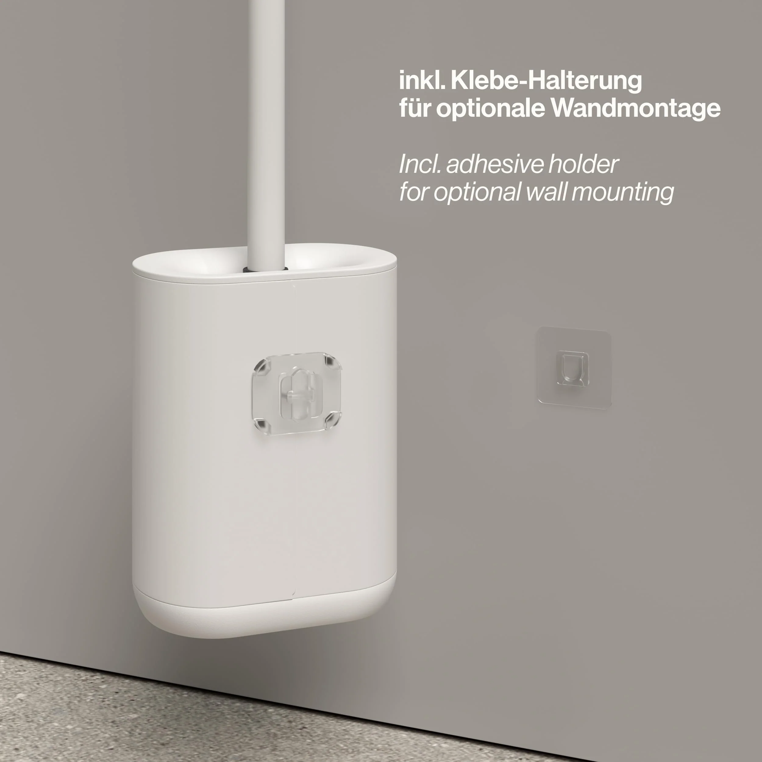 stardis Pure WC Bürste Toilettenbürste matt Silikon Klobürste kompakt antibakteriell Bürstengarnitur beige