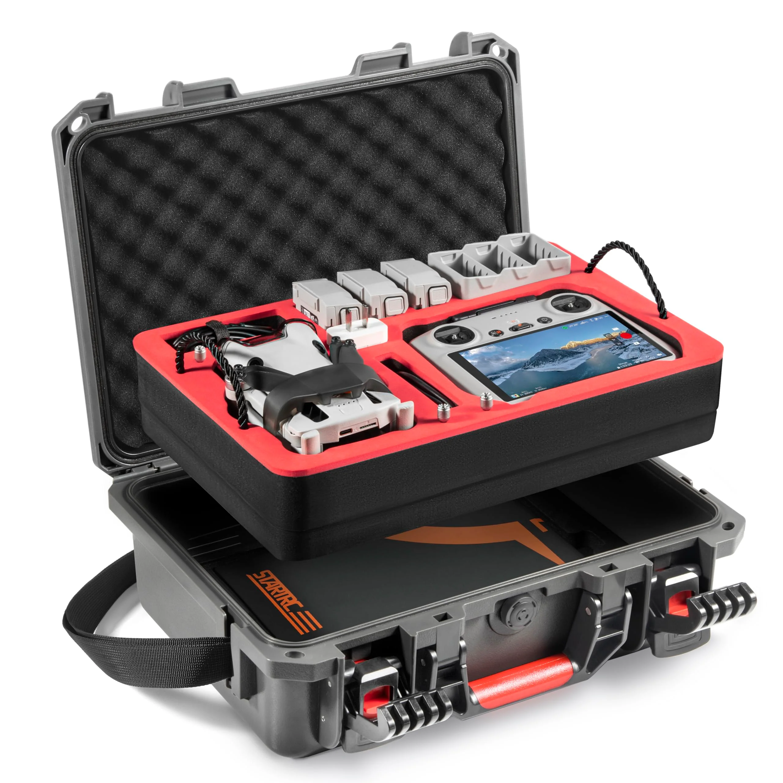 STARTRC Mini 4 pro Koffer, wasserdichte Druckbeständige Tasche für DJI Mini 4 Pro/Mini3/Mini3 Pro Zubehör (RC/RC2/N1/N2)