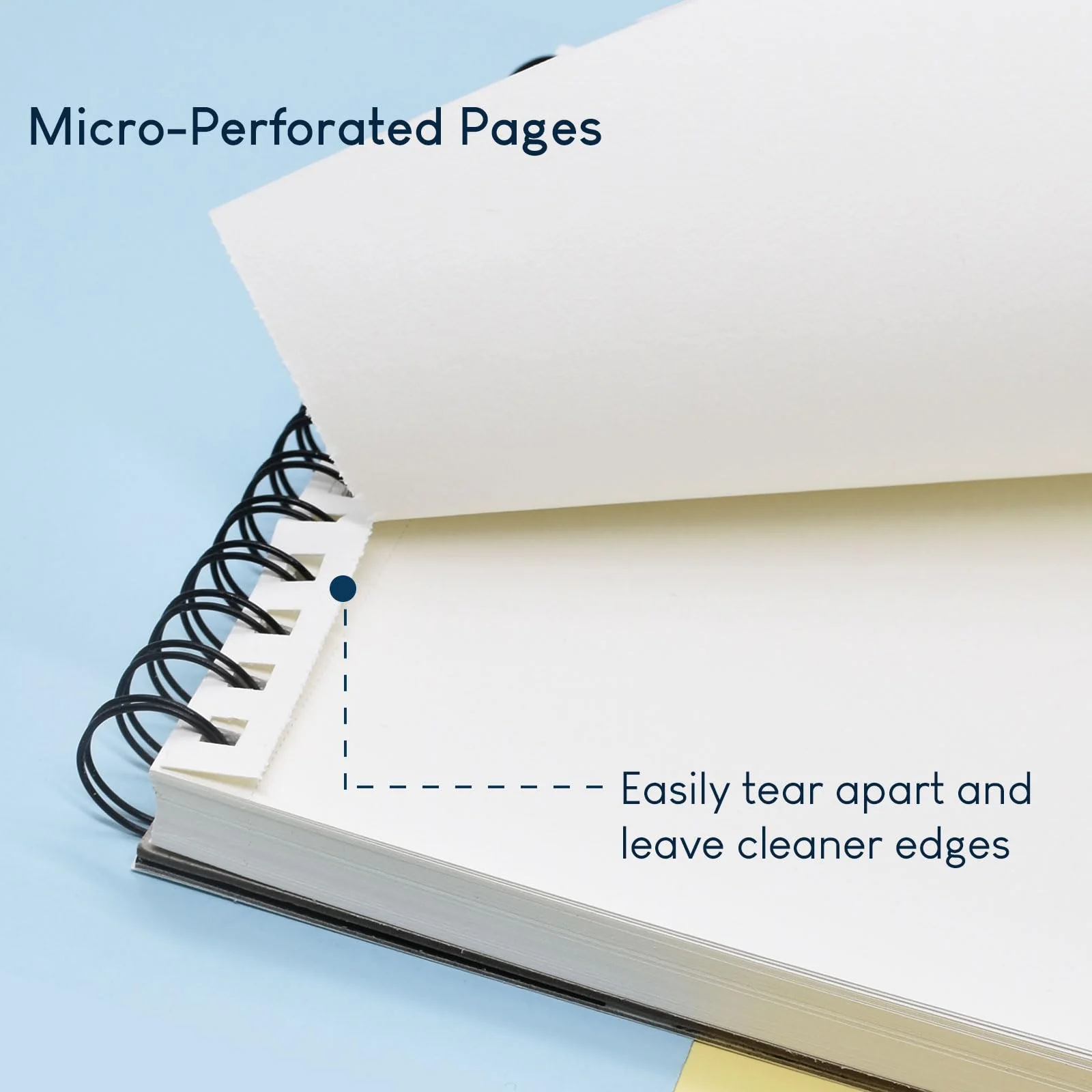 STATIONERY ISLAND Skizzenbuch, A4 Zeichenblock 180 g/m² Dickes Papier, 100 Seiten / 50 Bögen Spiralgebundenes DIN Sketchbook 1 Packungen - Image 4