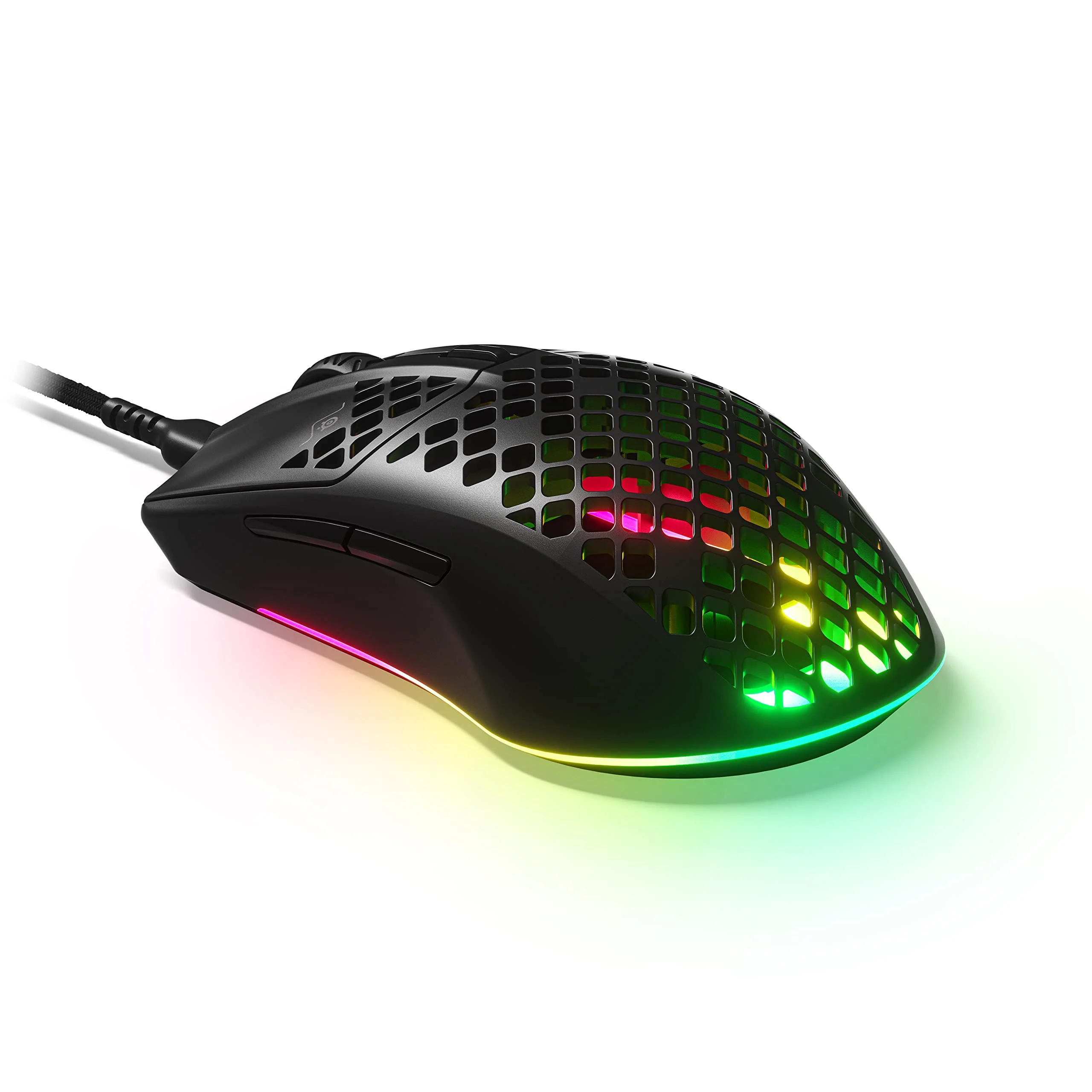 SteelSeries Aerox 3 Wireless - RGB Gaming-Mouse mit Öffnungen in der Oberfläche - Federleichtes, wasserabweisendes Design - Optischer TrueMove Air-Sensor mit 18.000 DPI - Onyx - Image 10