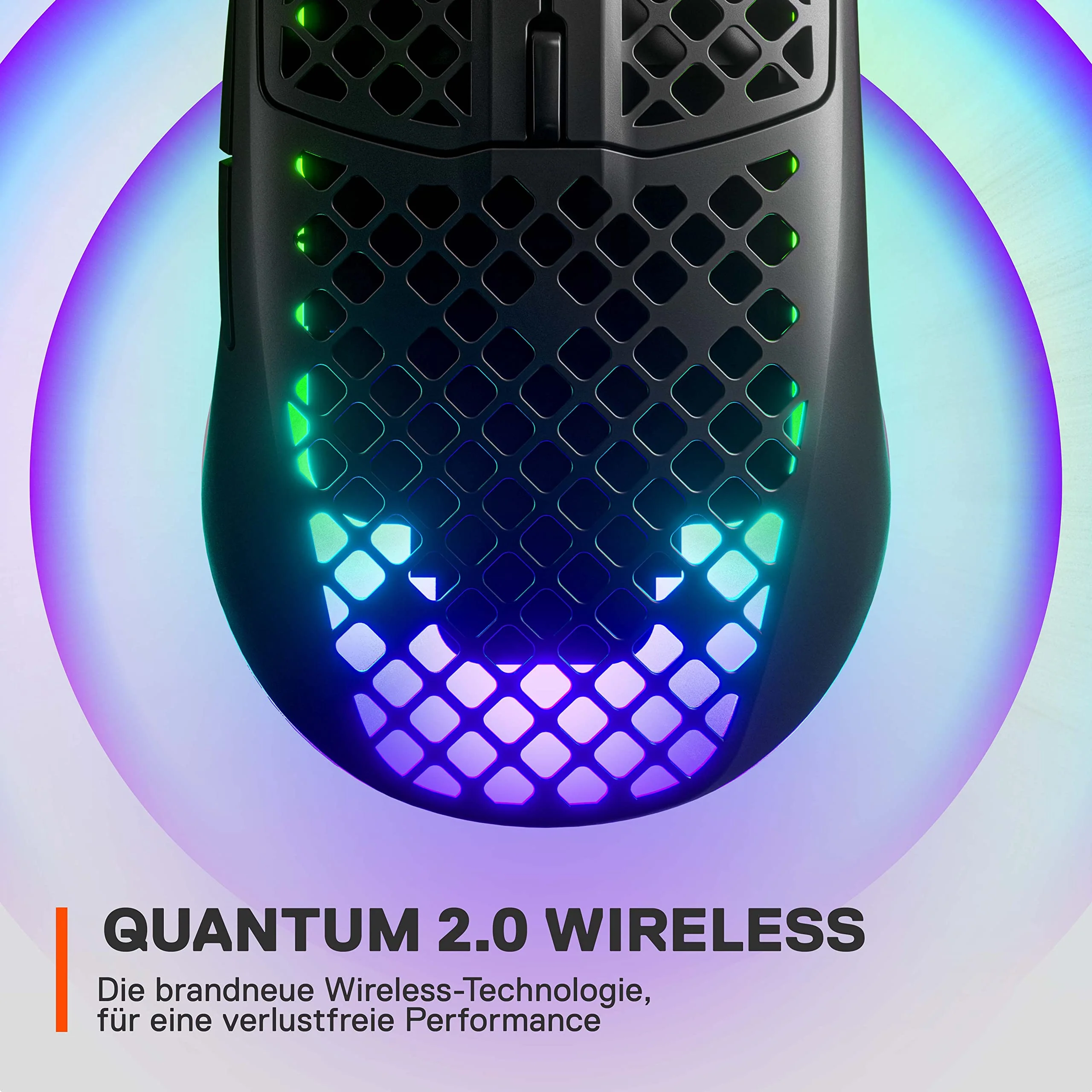 SteelSeries Aerox 3 Wireless - RGB Gaming-Mouse mit Öffnungen in der Oberfläche - Federleichtes, wasserabweisendes Design - Optischer TrueMove Air-Sensor mit 18.000 DPI - Onyx - Image 13