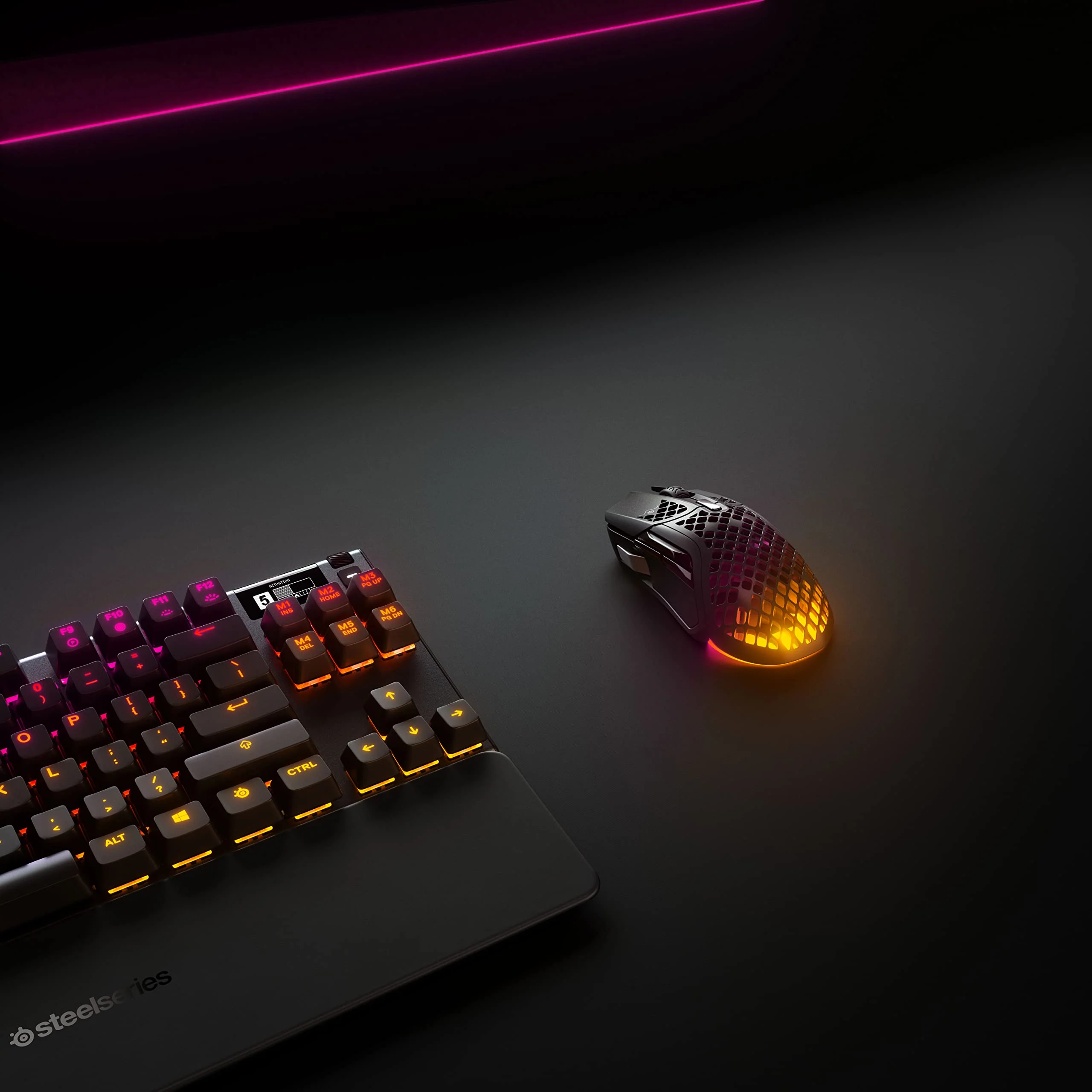 SteelSeries Aerox 5 Wireless – RGB Gaming-Mouse mit Öffnungen in der Oberfläche – Federleichtes, wasserabweisendes Design – 9 Tasten – Bluetooth/2,4 GHz – Optischer TrueMove Air-Sensor mit 18.000 DPI - Image 13