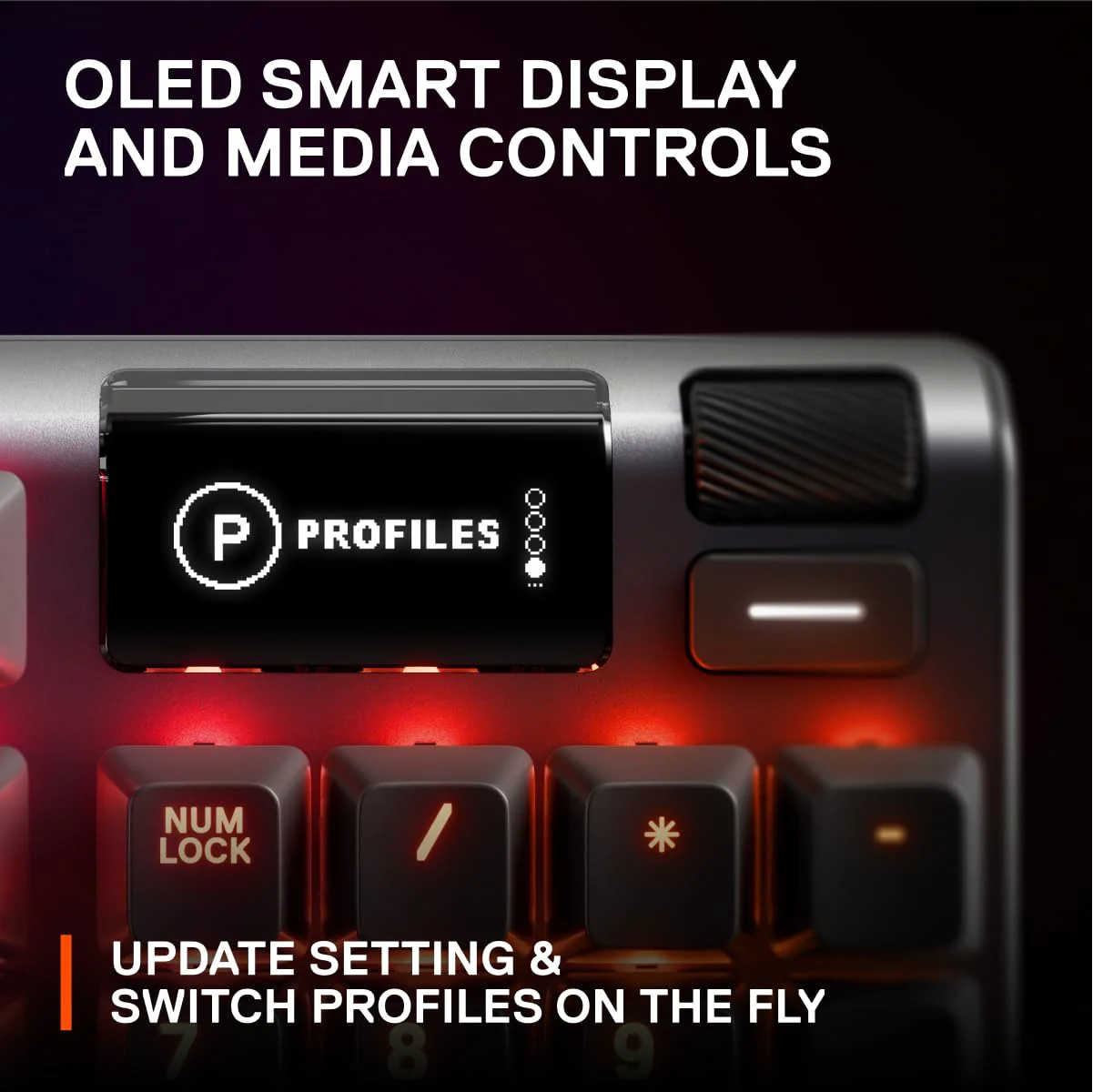 SteelSeries Apex 7 - Mechanische Gaming-Tastatur – OLED Smart Display – Rot Schalter – Deutsches (QWERTZ) Layout - Standard