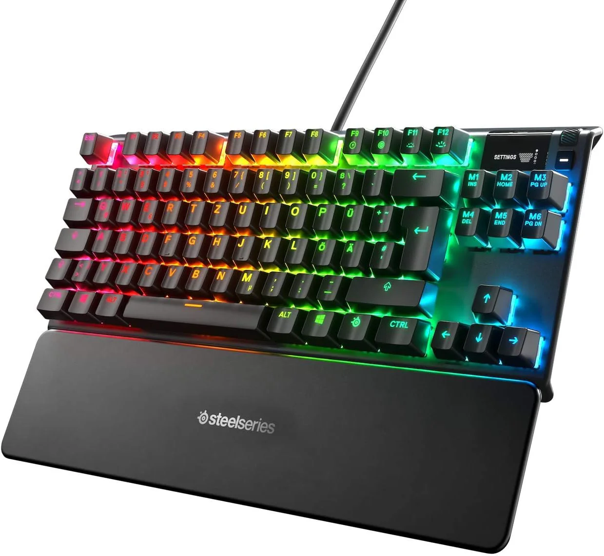 SteelSeries Apex 7 TKL - Mechanische Gaming-Tastatur – Kompakt (TKL) – OLED Smart Display – Rot Schalter – Deutsches (QWERTZ) Layout - Kompakt (TKL) - Image 7