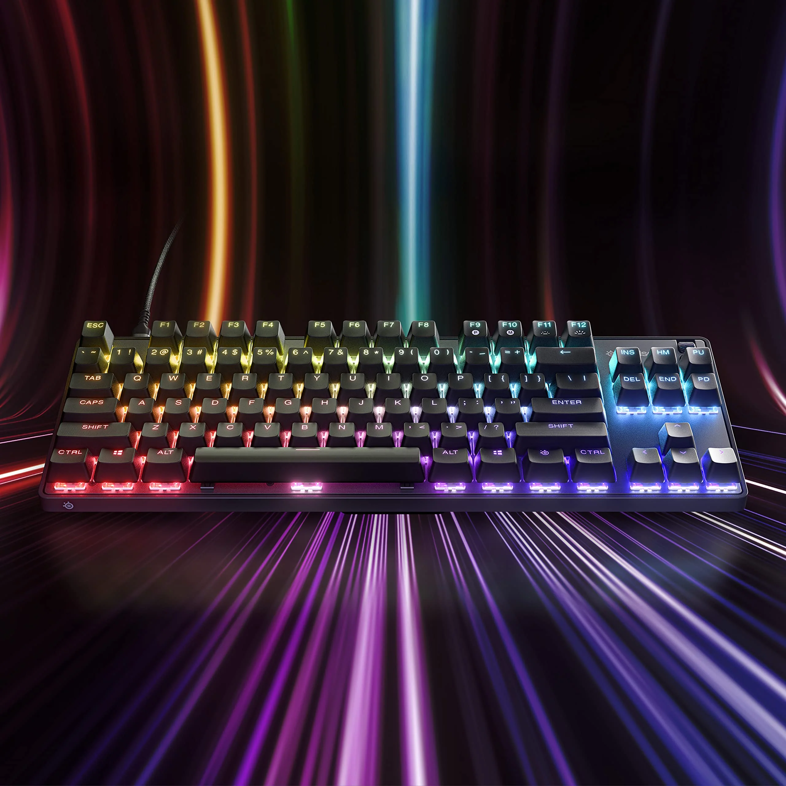 SteelSeries Apex 9 TKL - Mechanische Gaming-Tastatur - Optische Switches - 2-Punkt-Betätigung - Esports-Formfaktor ohne Tenkey - Hotswap- fähige Switches - Deutsches (QWERTZ) Layout - Image 6