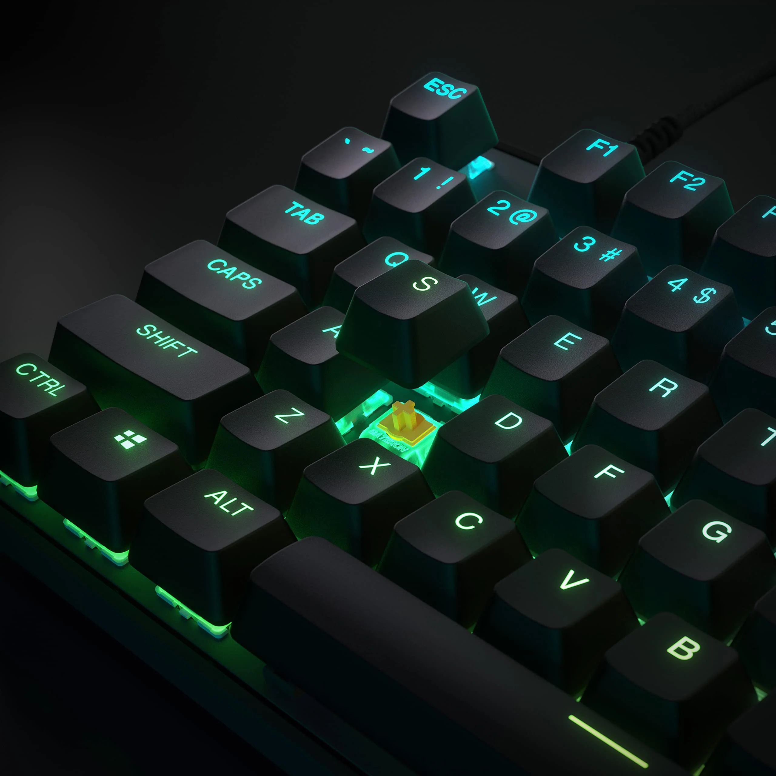 SteelSeries Apex 9 TKL - Mechanische Gaming-Tastatur - Optische Switches - 2-Punkt-Betätigung - Esports-Formfaktor ohne Tenkey - Hotswap- fähige Switches - Deutsches (QWERTZ) Layout - Image 7