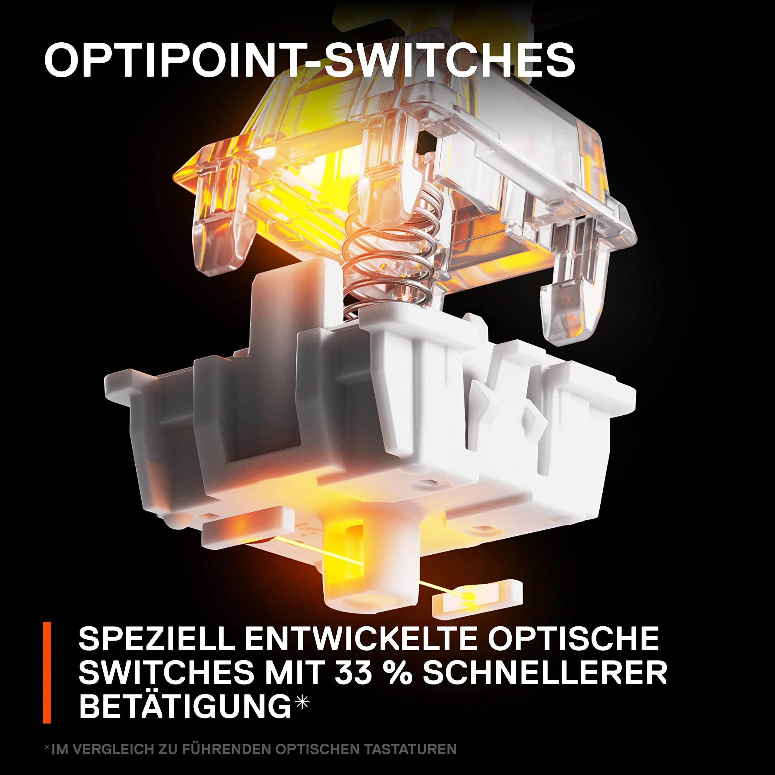 SteelSeries Apex 9 TKL - Mechanische Gaming-Tastatur - Optische Switches - 2-Punkt-Betätigung - Esports-Formfaktor ohne Tenkey - Hotswap- fähige Switches - Deutsches (QWERTZ) Layout - Image 9
