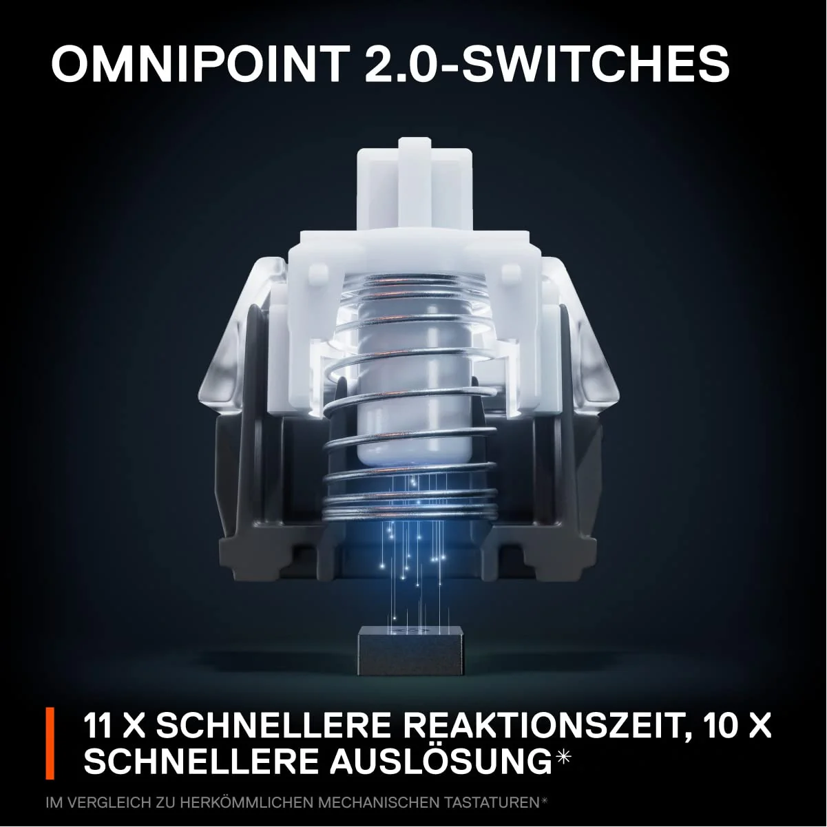 SteelSeries Apex Pro TKL HyperMagnetic Gaming-Tastatur – Die schnellste Tastatur – Anpassbares Ansprechverhalten – OLED-Bildschirm – PBT-Keycaps – USB-C – 2023 Edition – Deutsches Tastatur QWERTZ - Image 11