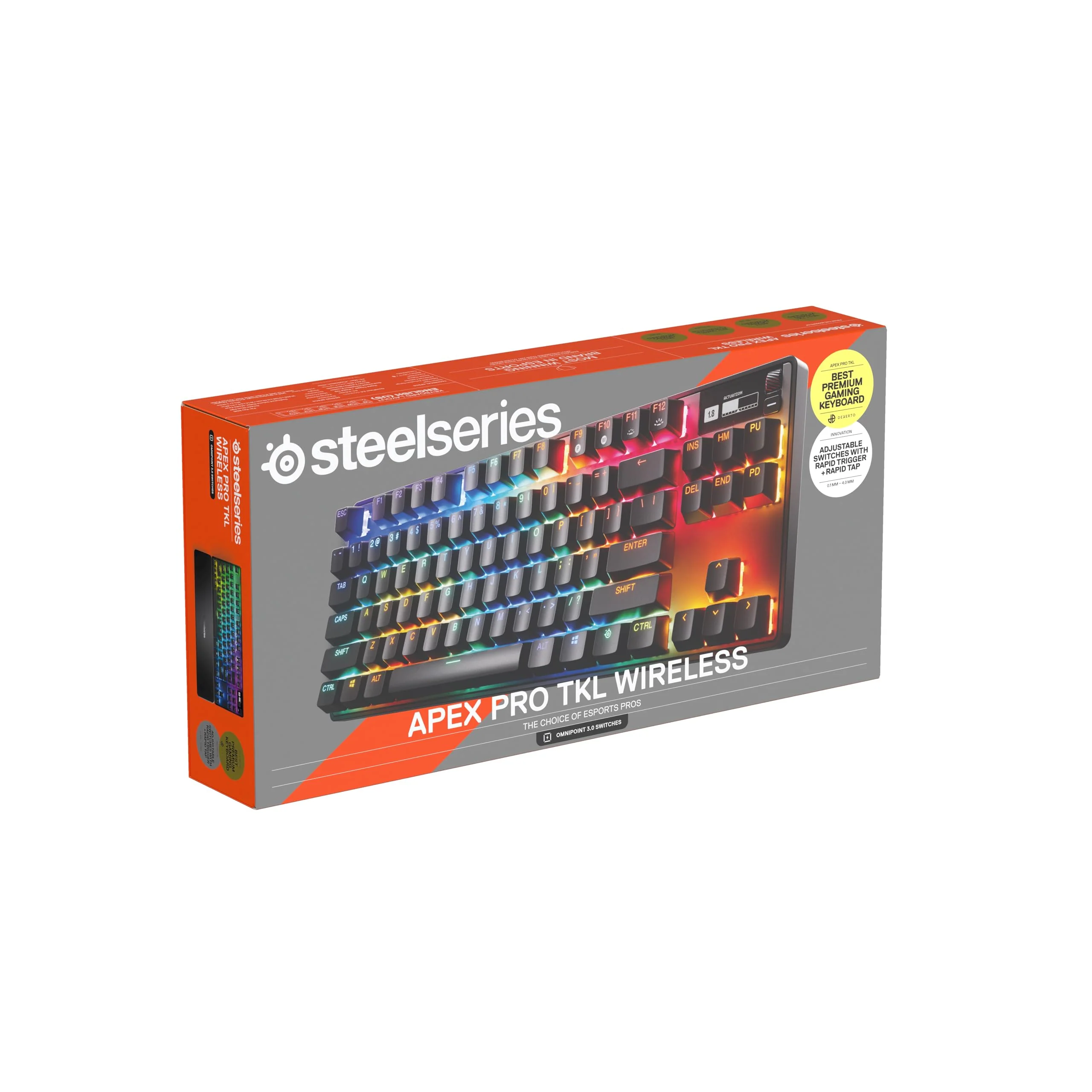 SteelSeries Apex Pro TKL Wireless Gen 3 - HyperMagnetic Gaming-Tastatur - OmniPoint 3.0 Switches - Anpassbares Ansprechverhalten - Sofort einsetzbare Presets - Rapid Tap/SOCD - OLED - DE QWERTZ Layout - Image 11