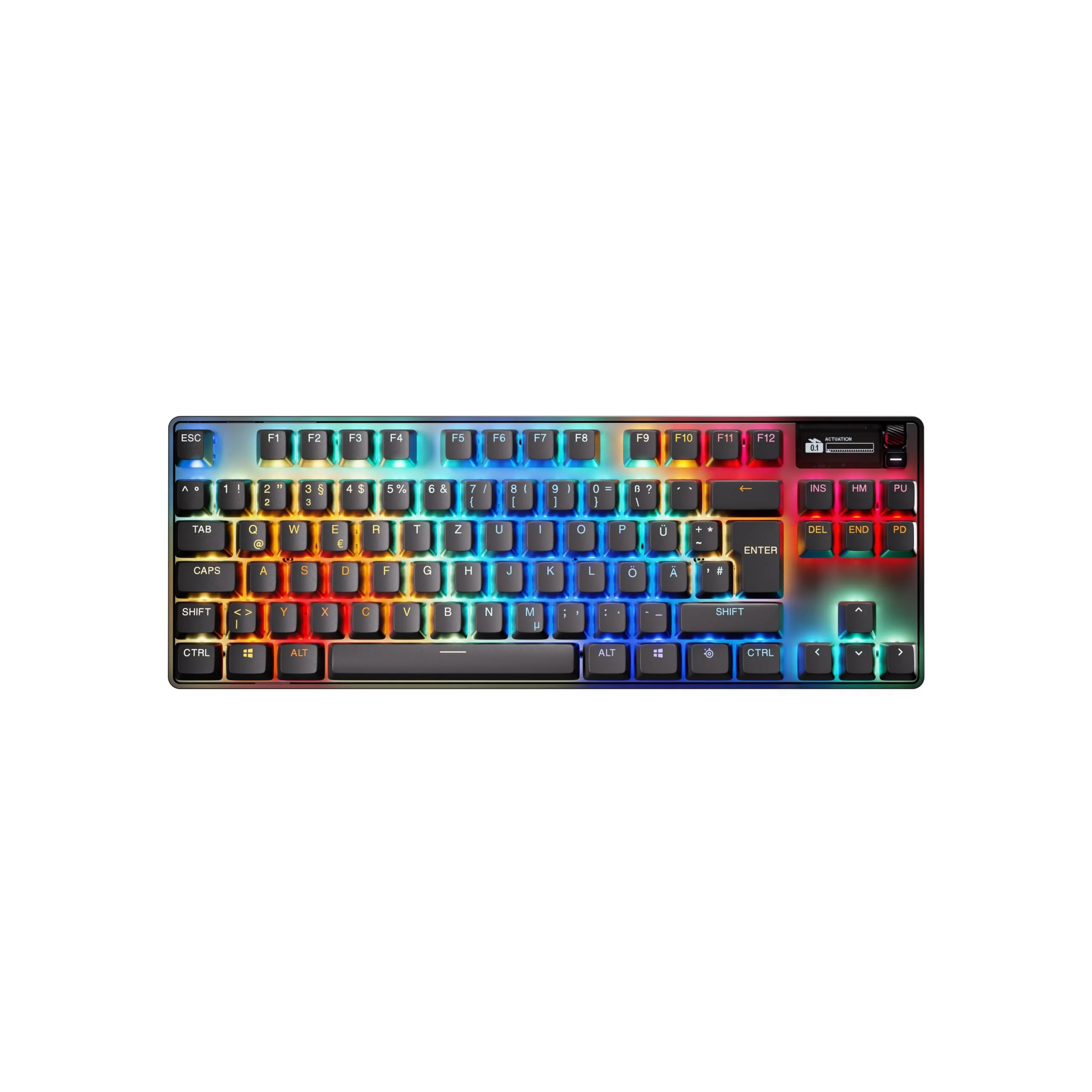 SteelSeries Apex Pro TKL Wireless Gen 3 - HyperMagnetic Gaming-Tastatur - OmniPoint 3.0 Switches - Anpassbares Ansprechverhalten - Sofort einsetzbare Presets - Rapid Tap/SOCD - OLED - DE QWERTZ Layout - Image 6